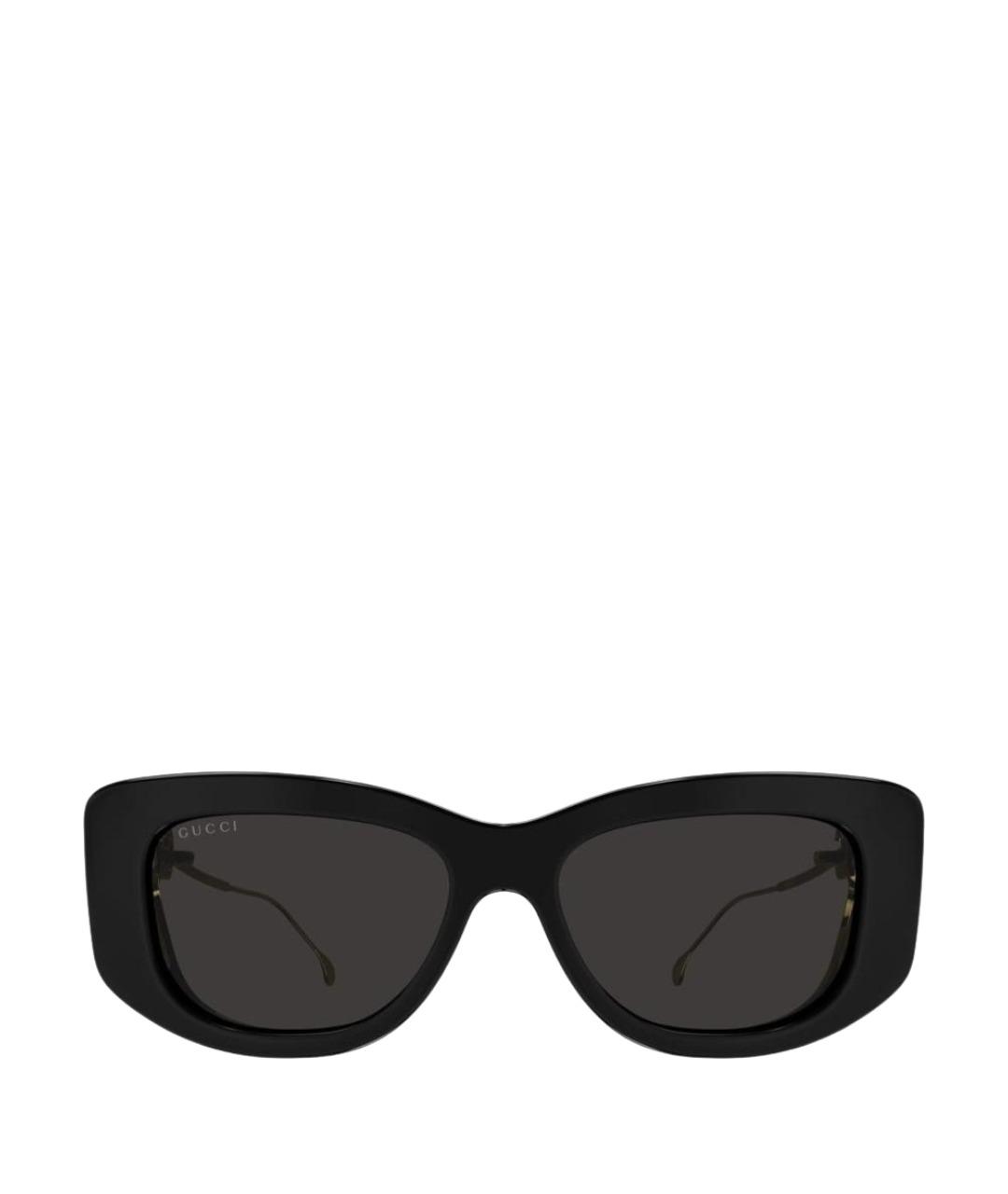 GUCCI Черные пластиковые солнцезащитные очки, фото 1