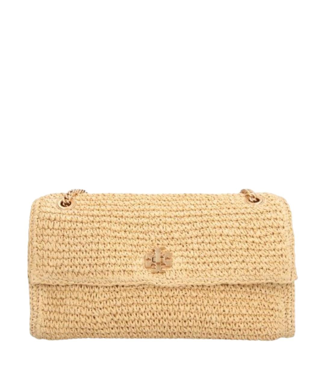 TORY BURCH Бежевая плетеная сумка через плечо, фото 1