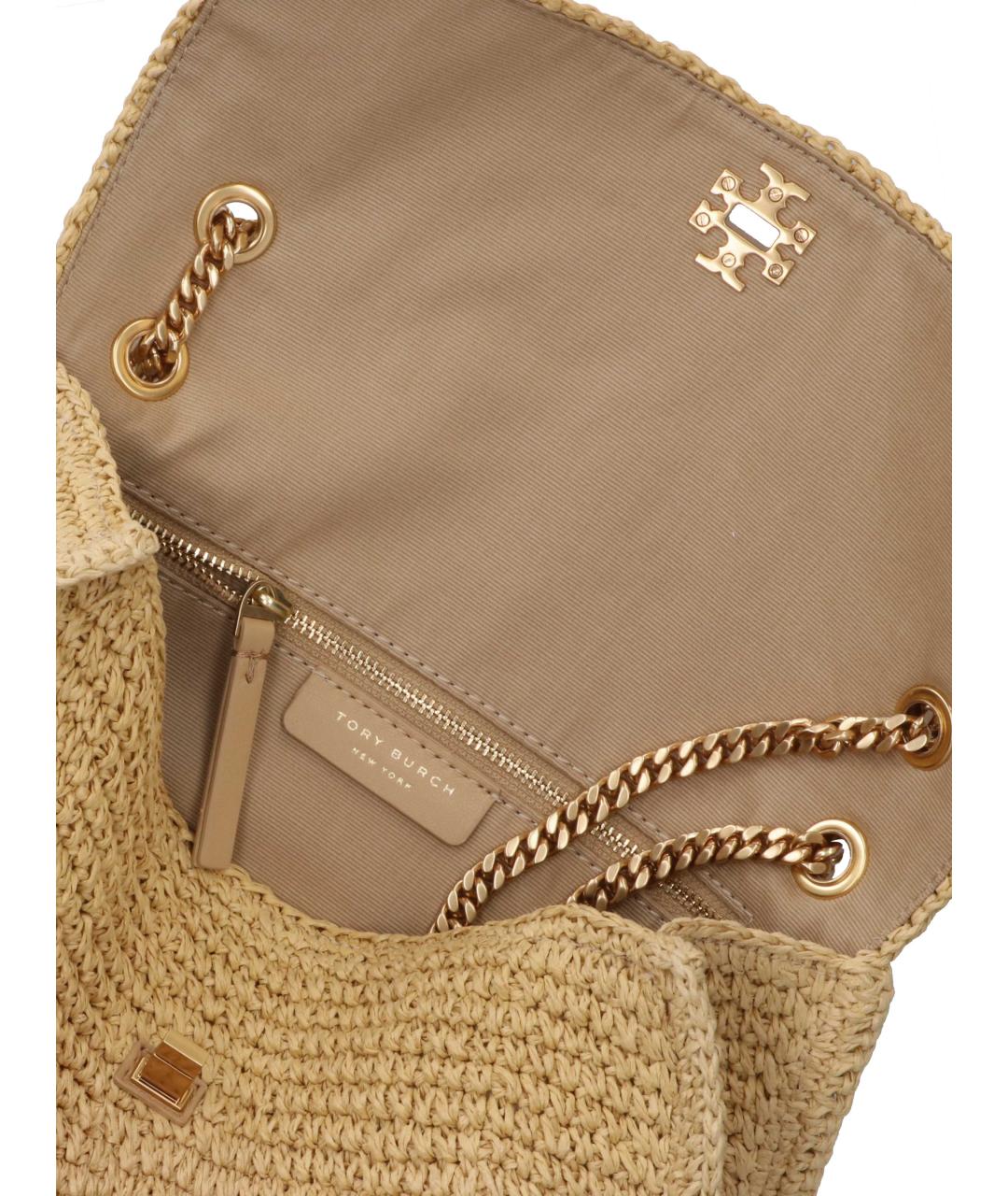 TORY BURCH Бежевая плетеная сумка через плечо, фото 4