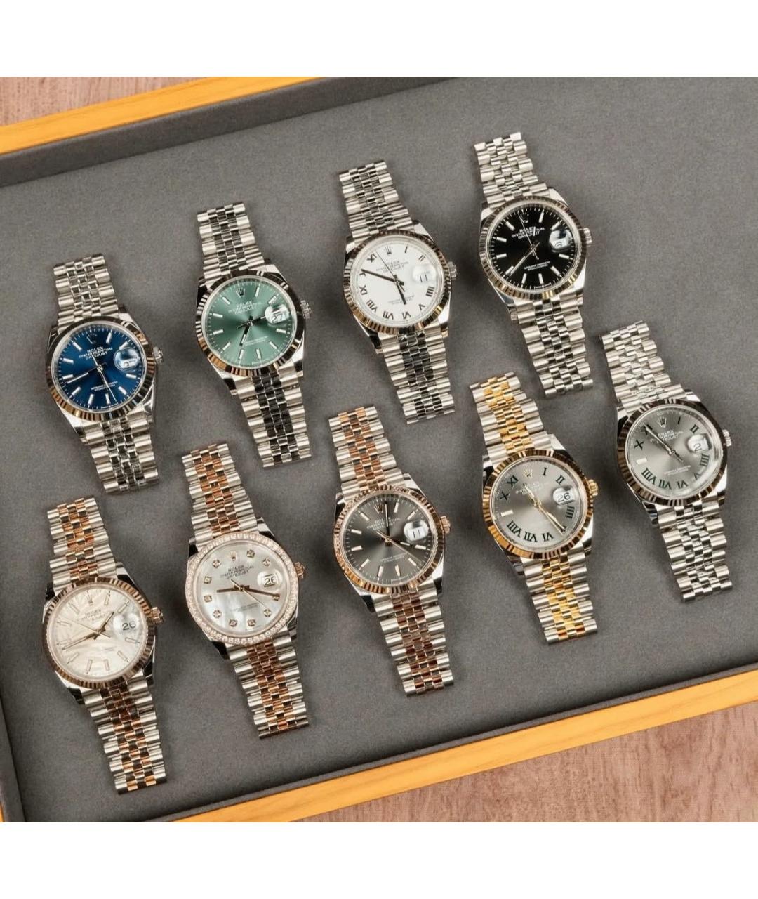 ROLEX Серебряные металлические часы, фото 7