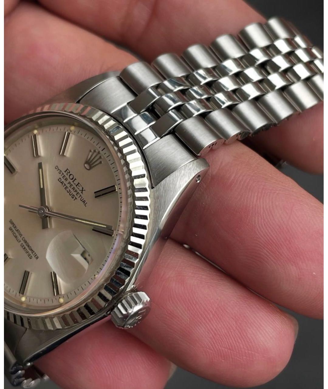 ROLEX Серебряные металлические часы, фото 5