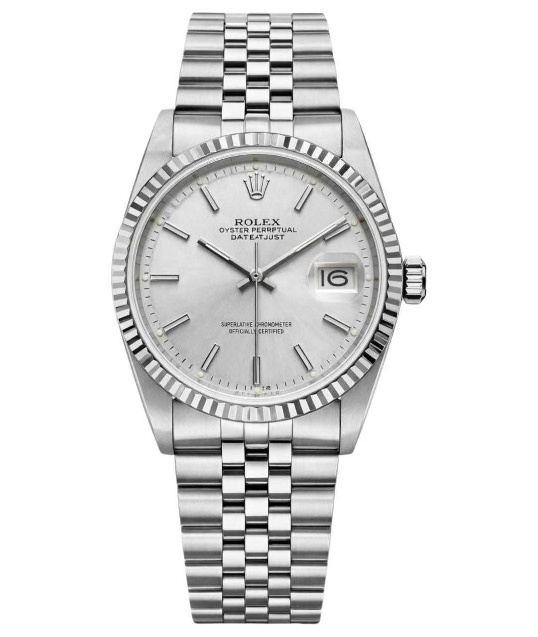 ROLEX Серебряные металлические часы, фото 1