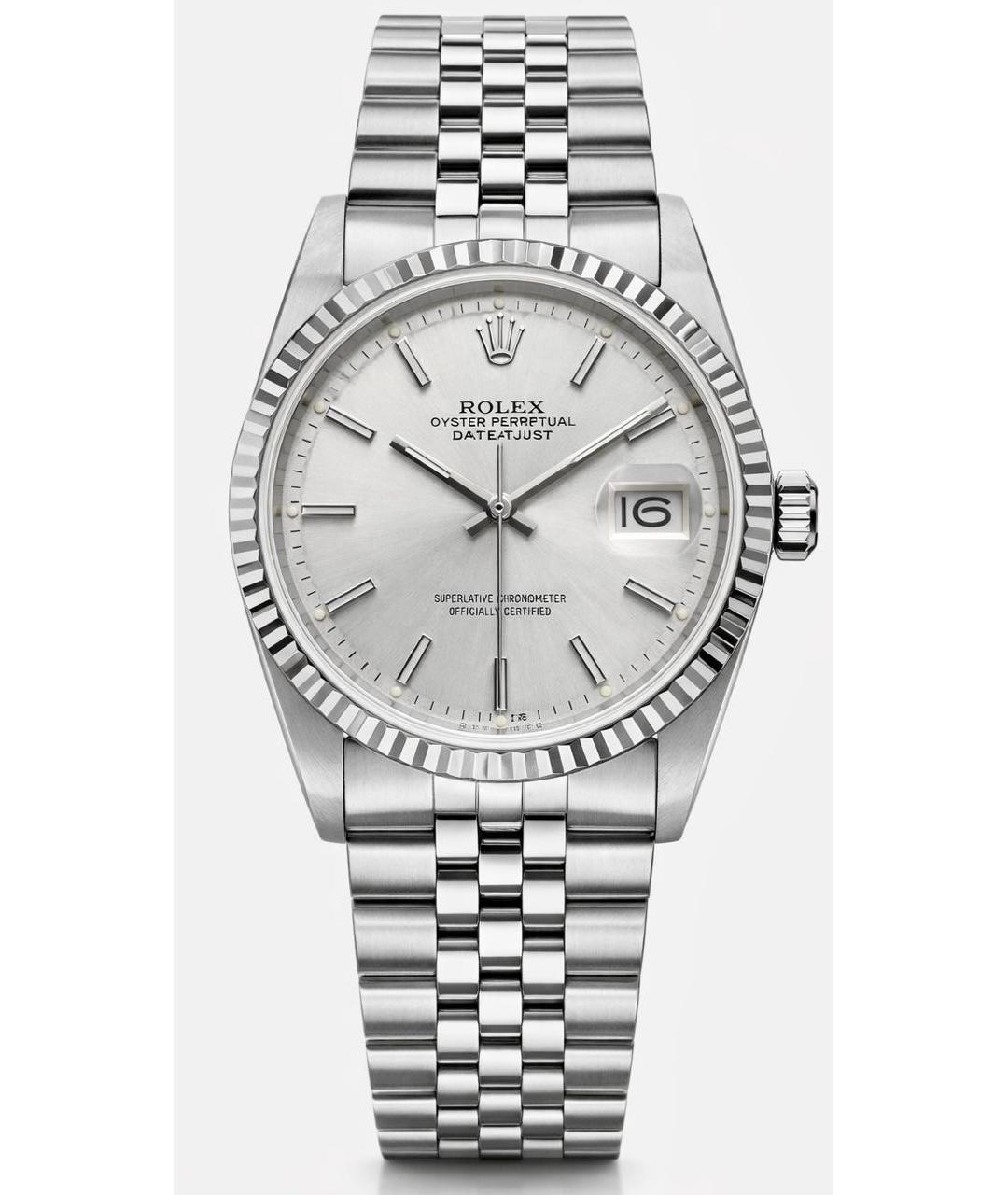 ROLEX Серебряные металлические часы, фото 8