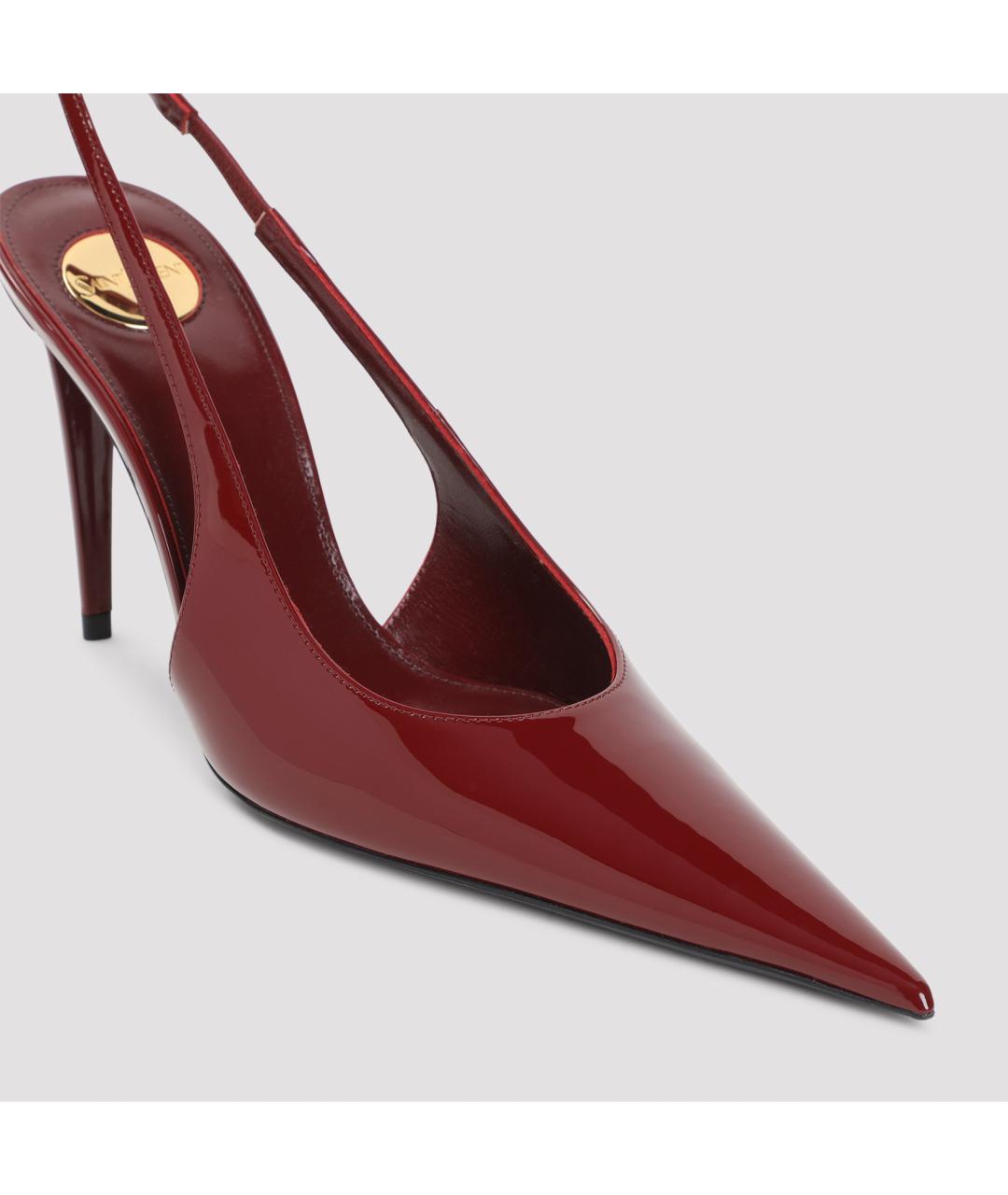 SAINT LAURENT Красные туфли из лакированной кожи, фото 5