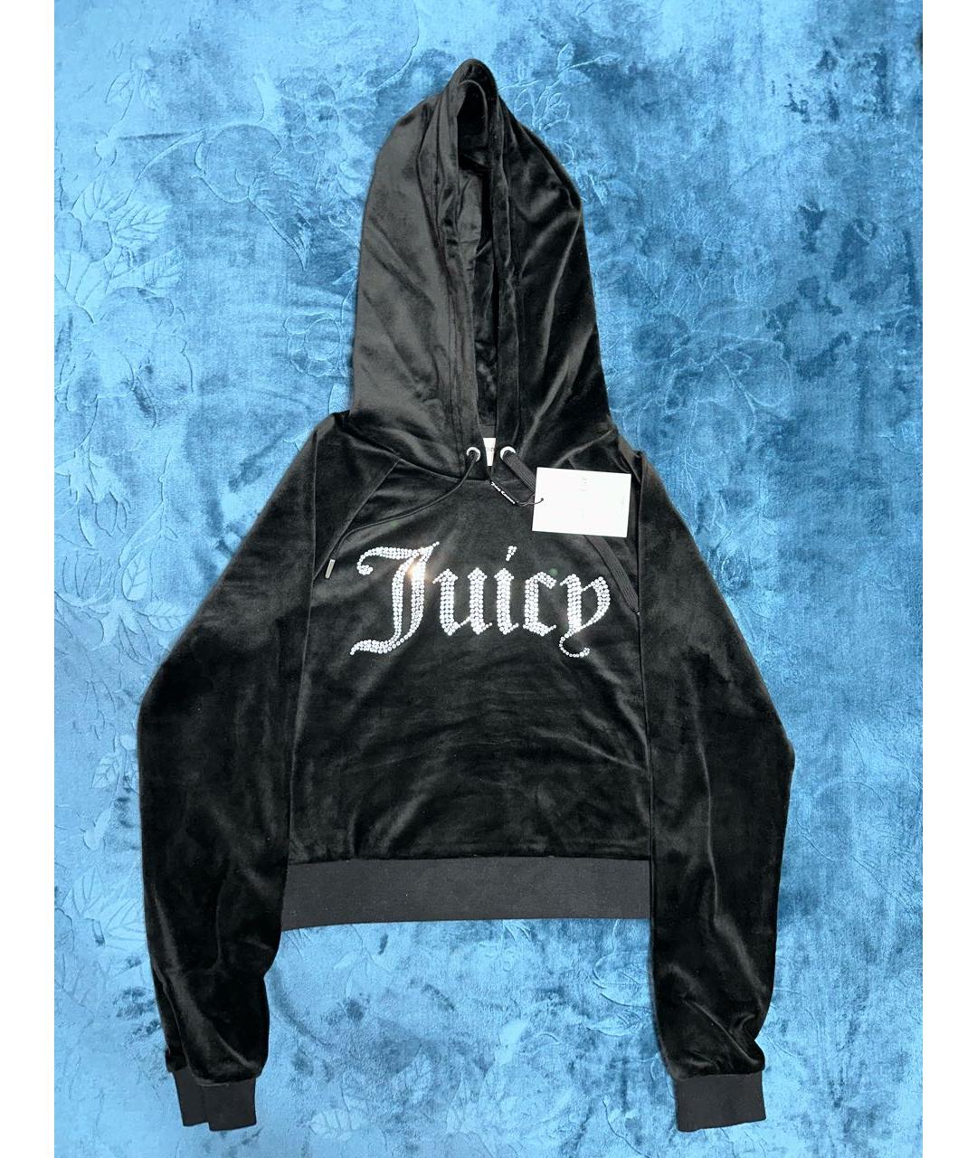 JUICY COUTURE Черный велюровый костюм с брюками, фото 8