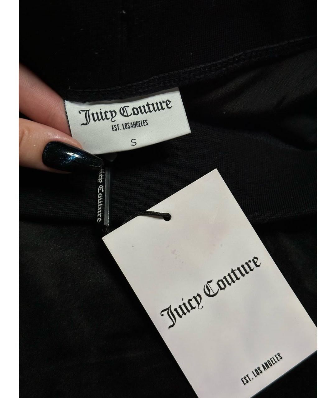 JUICY COUTURE Черный велюровый костюм с брюками, фото 4