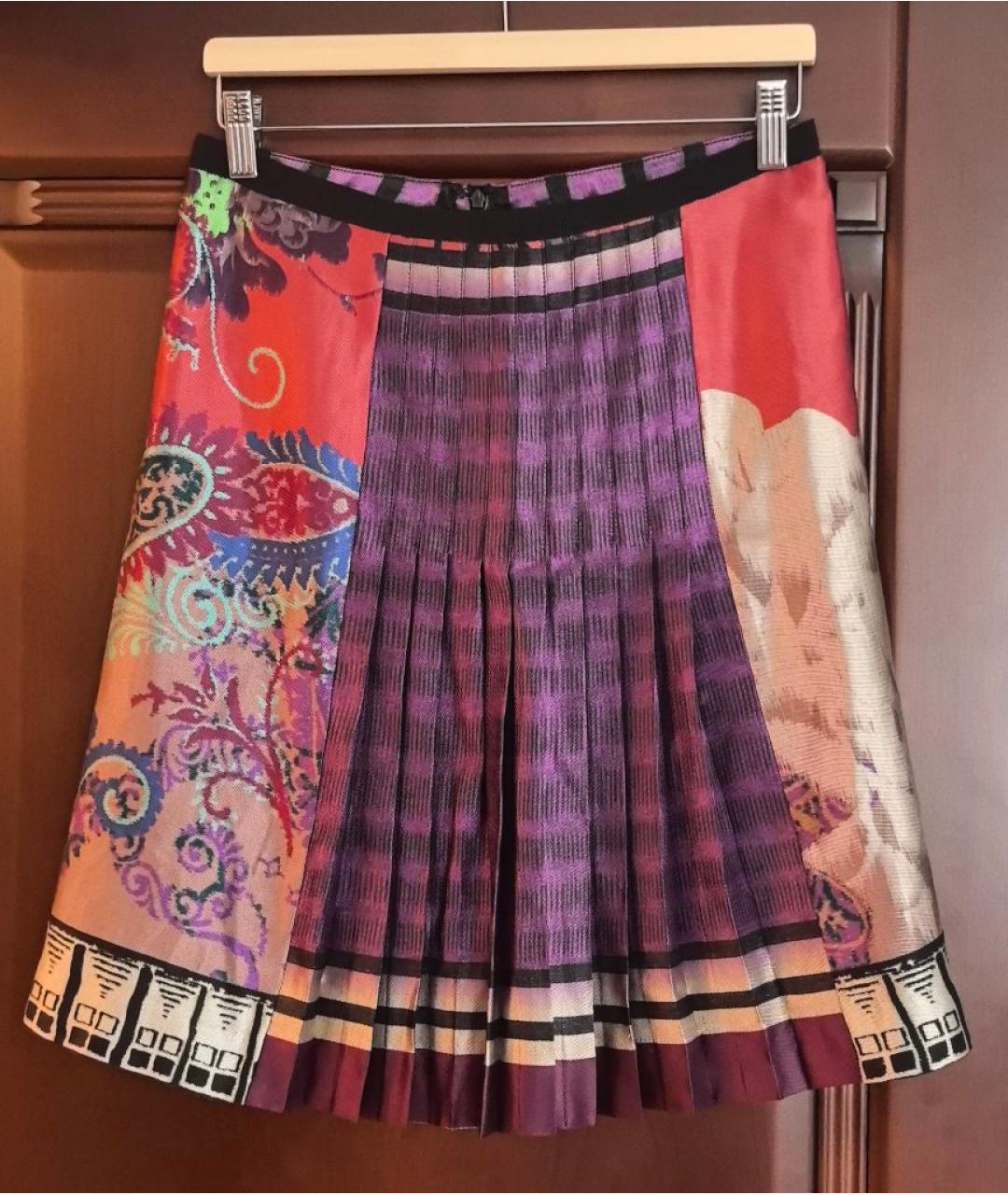 ETRO Мульти шелковая юбка миди, фото 5