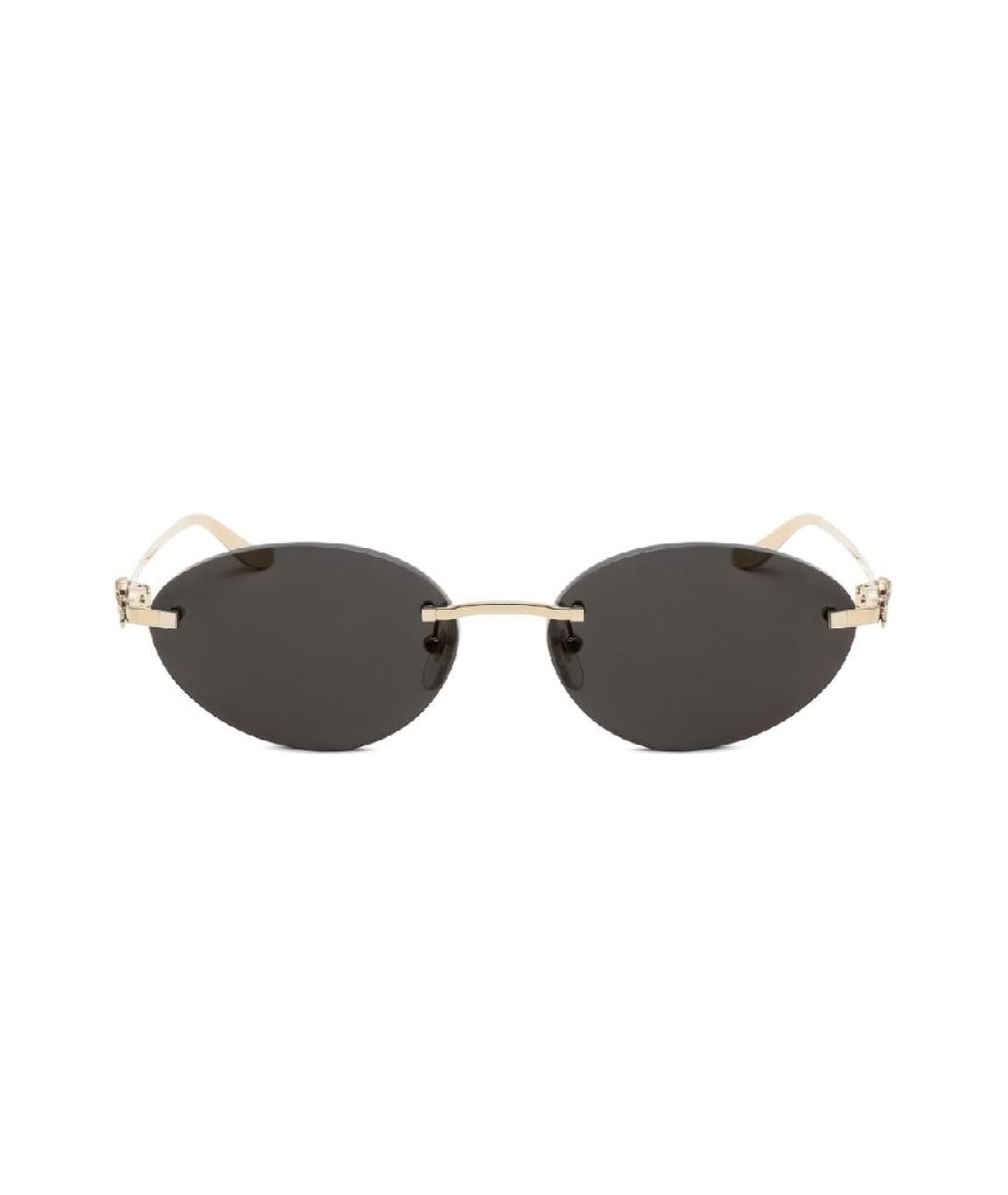 CARTIER Черные металлические солнцезащитные очки, фото 1