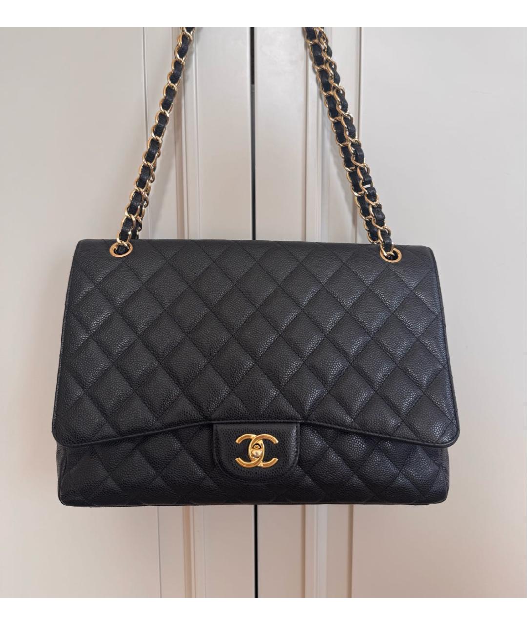 CHANEL Черная кожаная сумка через плечо, фото 2