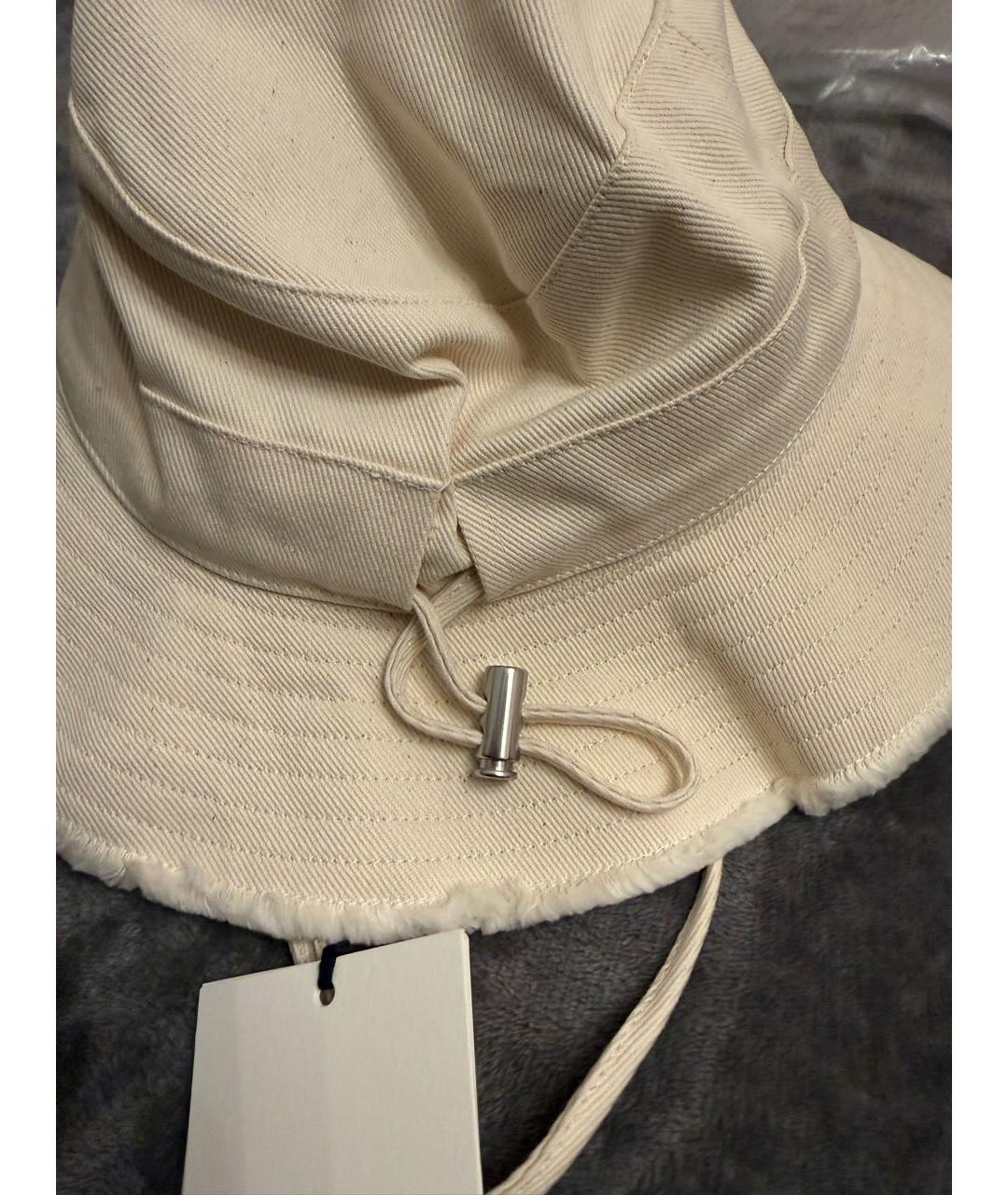 JACQUEMUS Бежевая хлопковая панама, фото 4