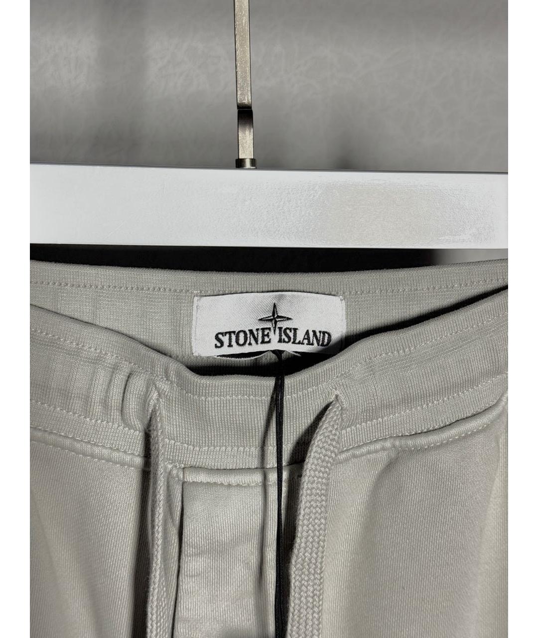 STONE ISLAND Серые хлопковые шорты, фото 2