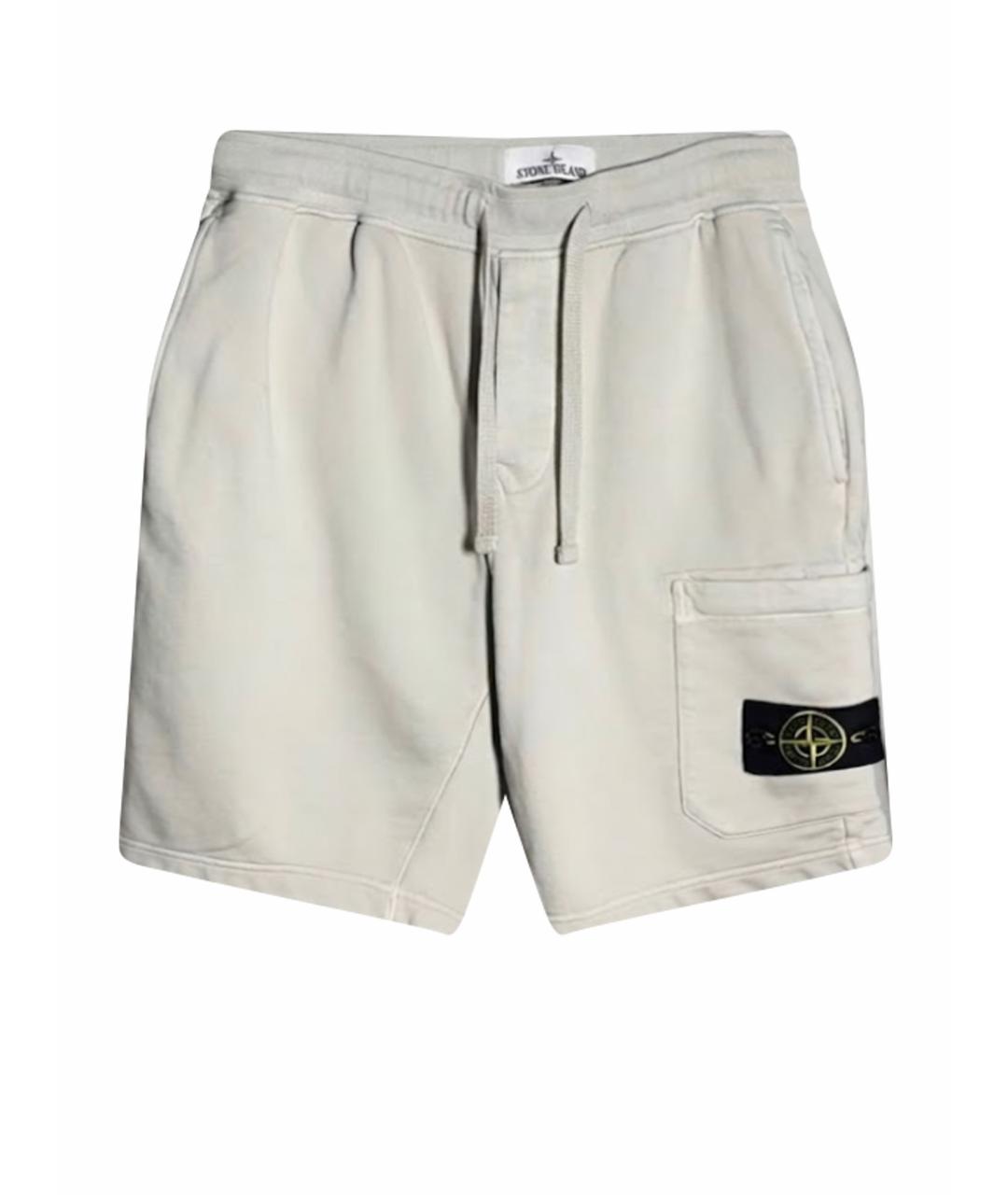 STONE ISLAND Серые хлопковые шорты, фото 1