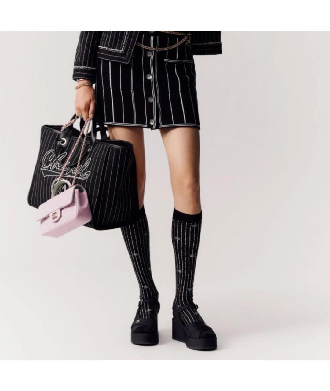 CHANEL Черные носки, чулки и колготы, фото 4