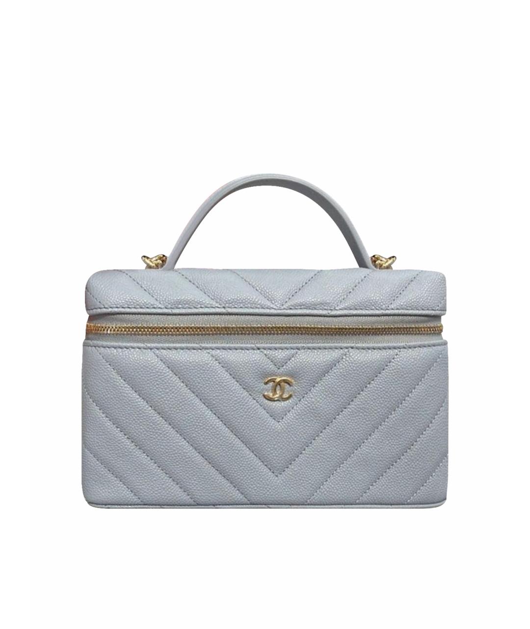 CHANEL Голубая кожаная сумка через плечо, фото 1