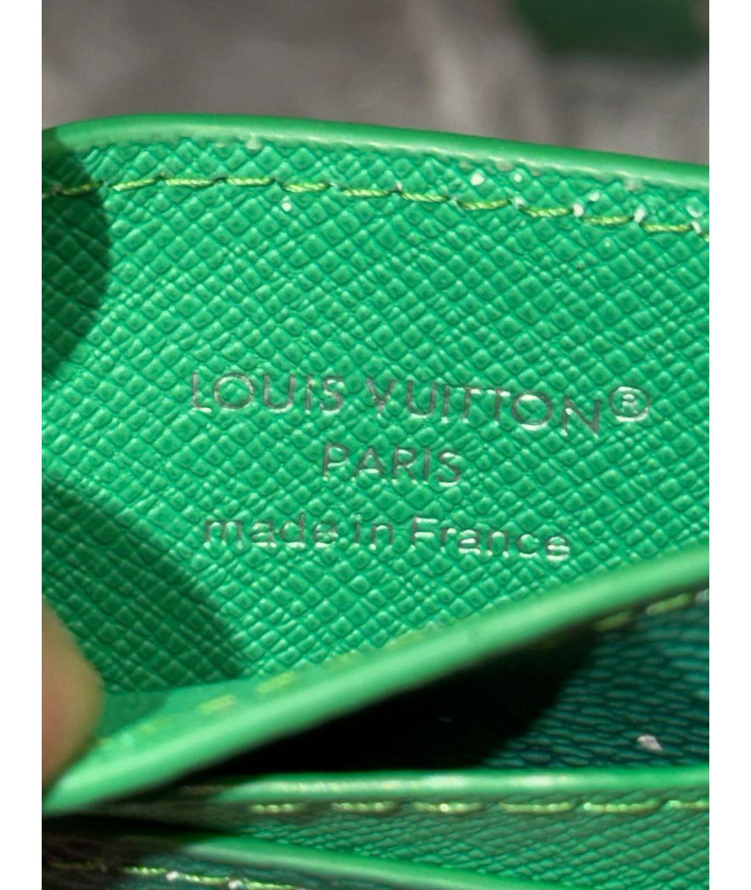 LOUIS VUITTON Зеленый кардхолдер, фото 3