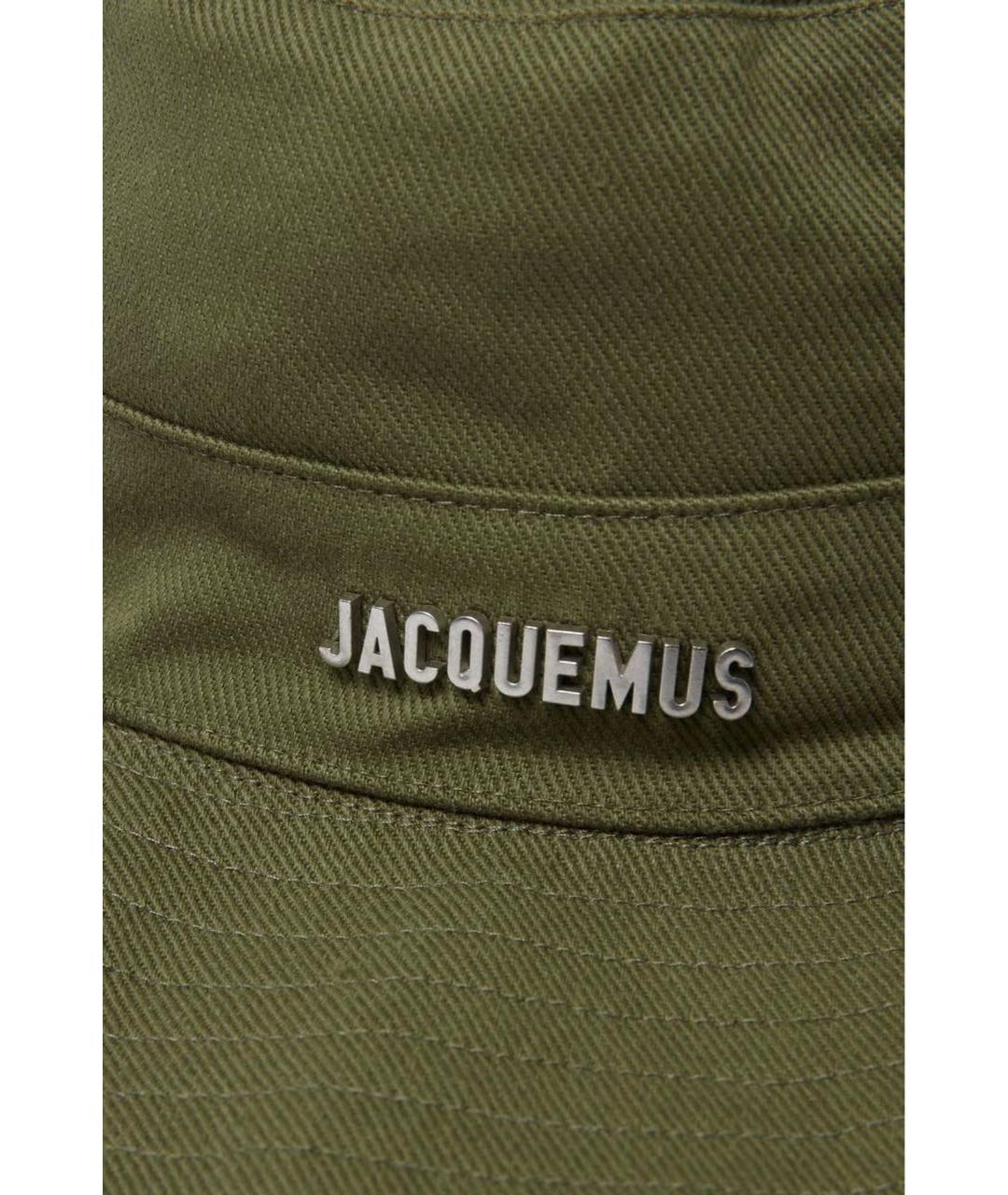 JACQUEMUS Хаки хлопковая панама, фото 4