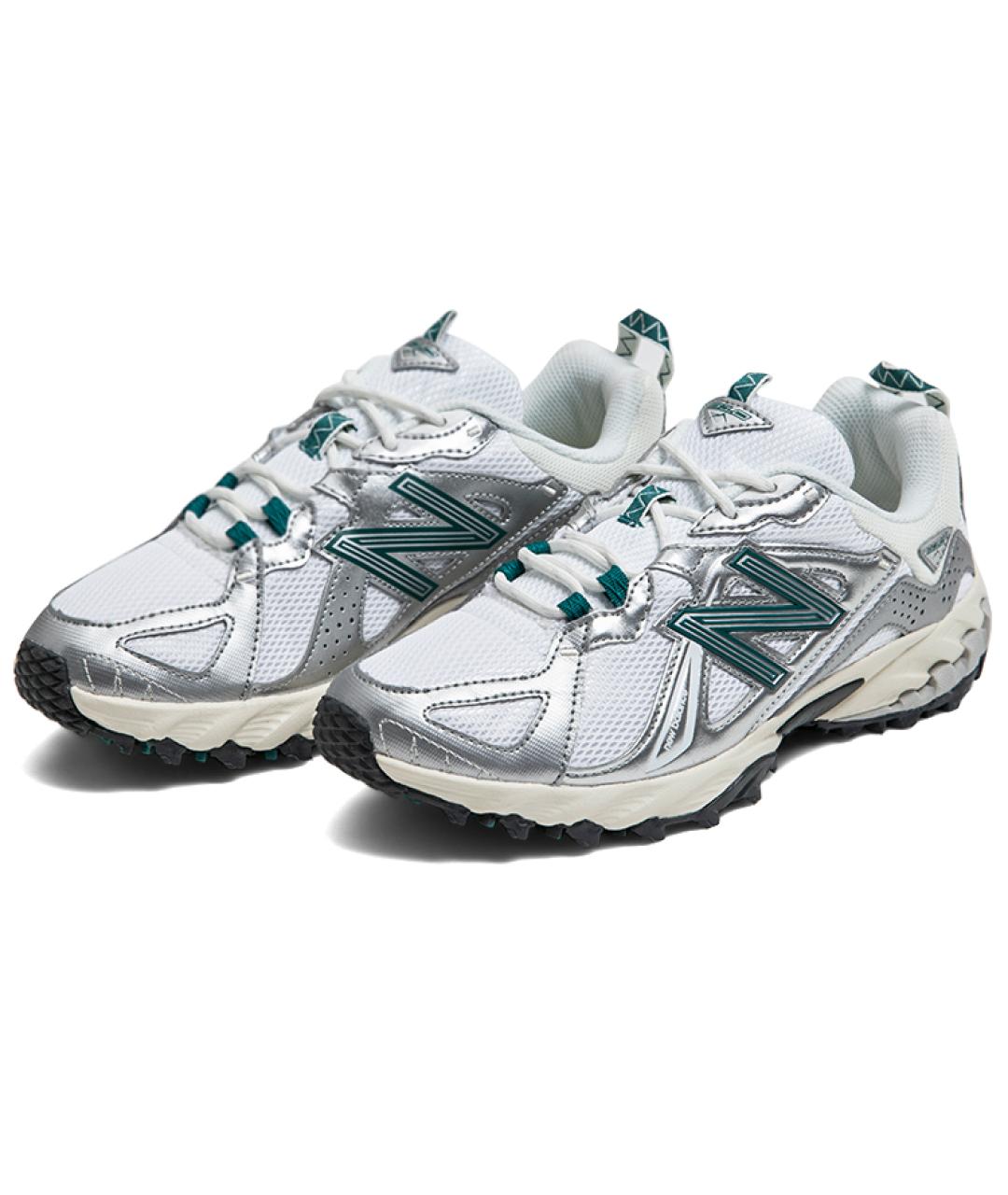 NEW BALANCE Серебряные текстильные кроссовки, фото 3