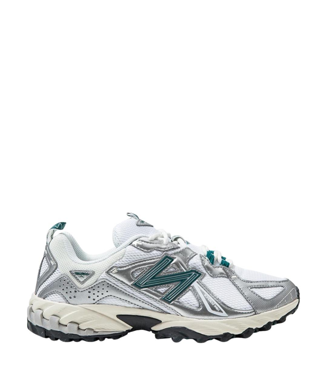 NEW BALANCE Серебряные текстильные кроссовки, фото 1