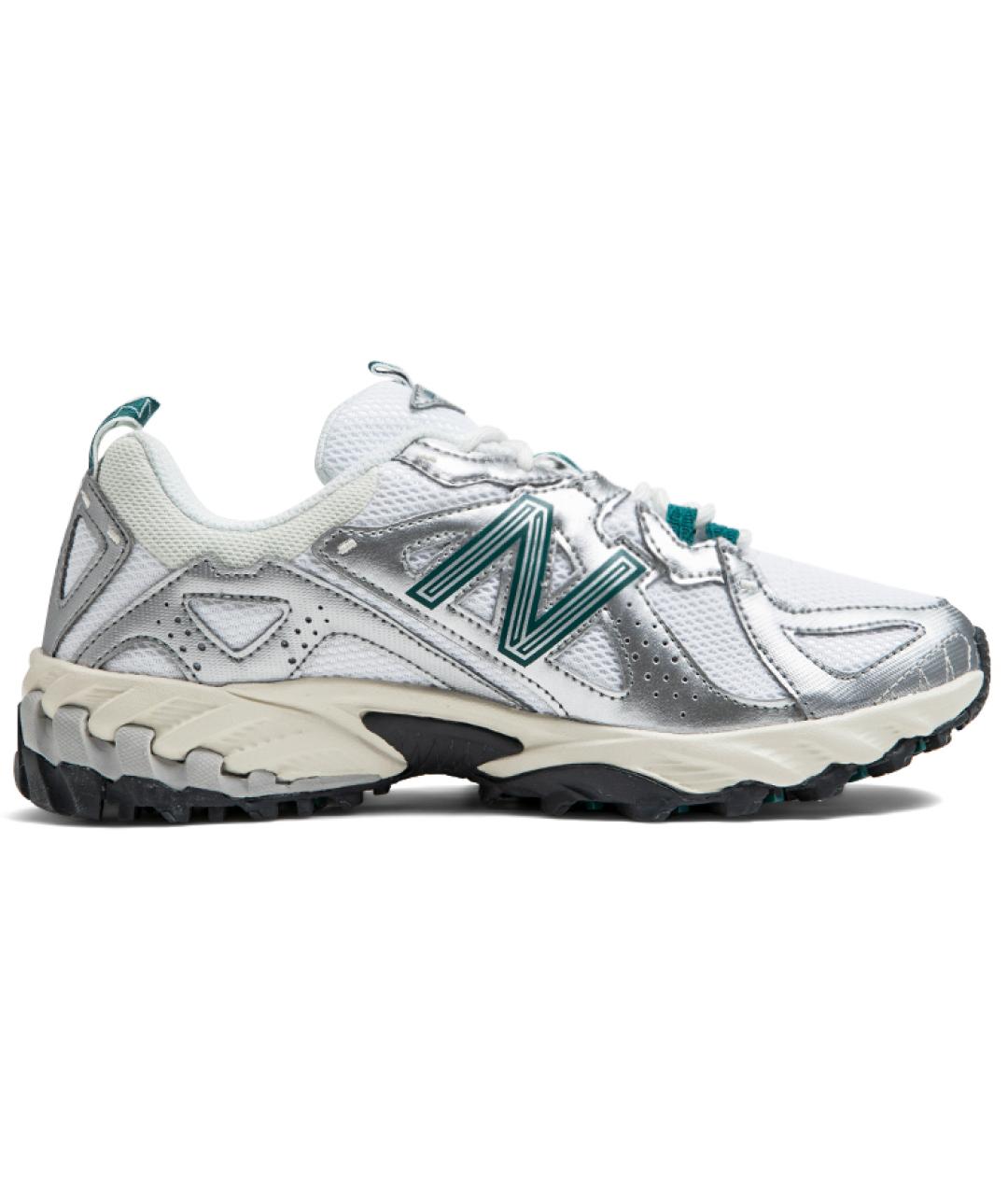 NEW BALANCE Серебряные текстильные кроссовки, фото 2