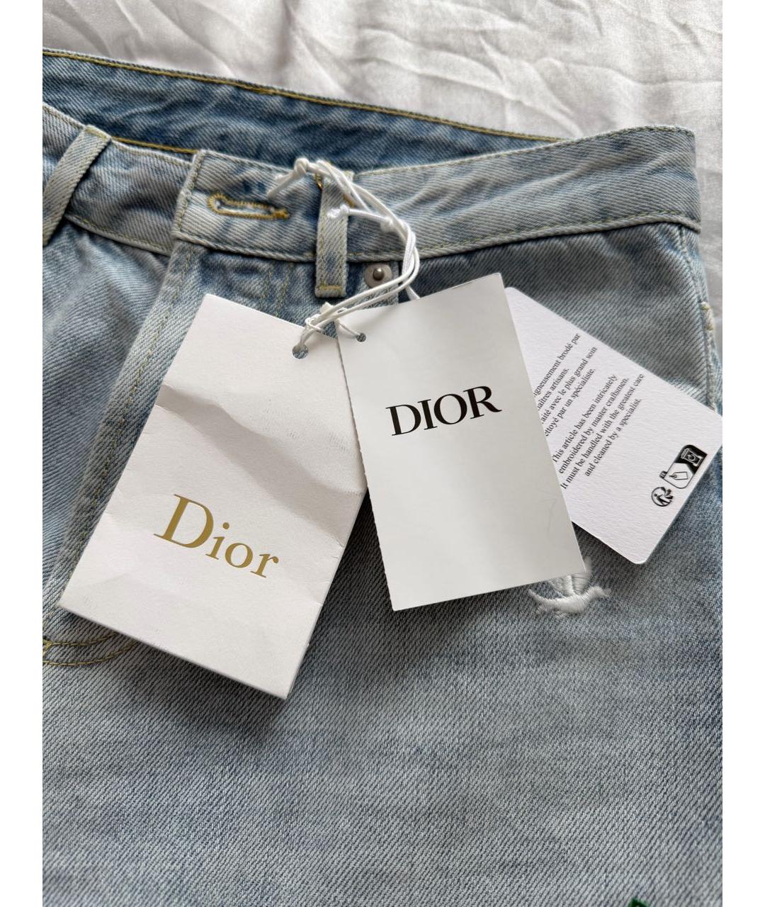 CHRISTIAN DIOR Голубые прямые джинсы, фото 4