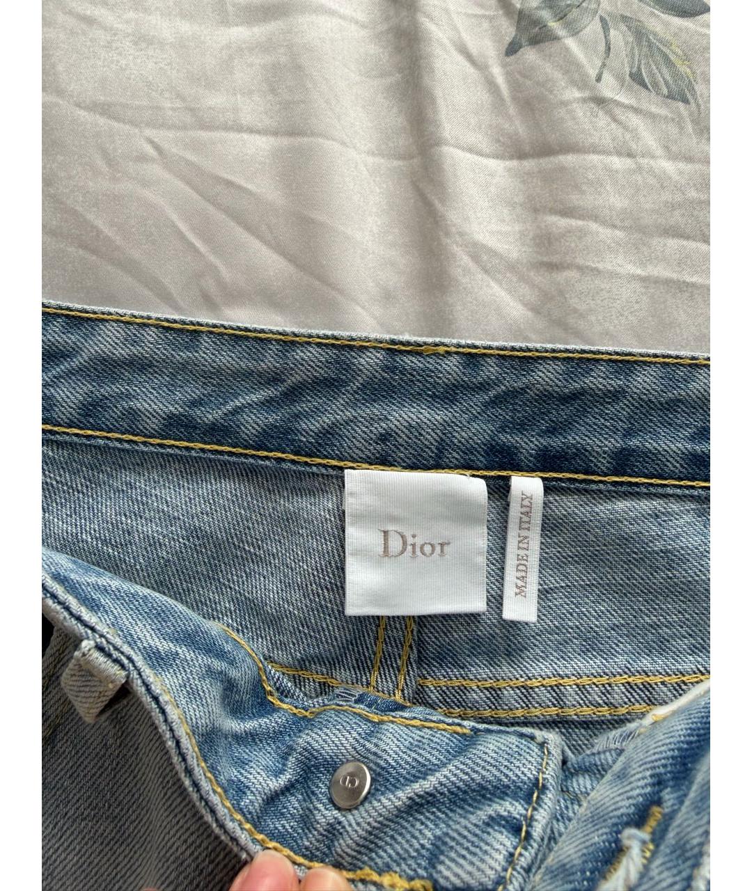 CHRISTIAN DIOR Голубые прямые джинсы, фото 6
