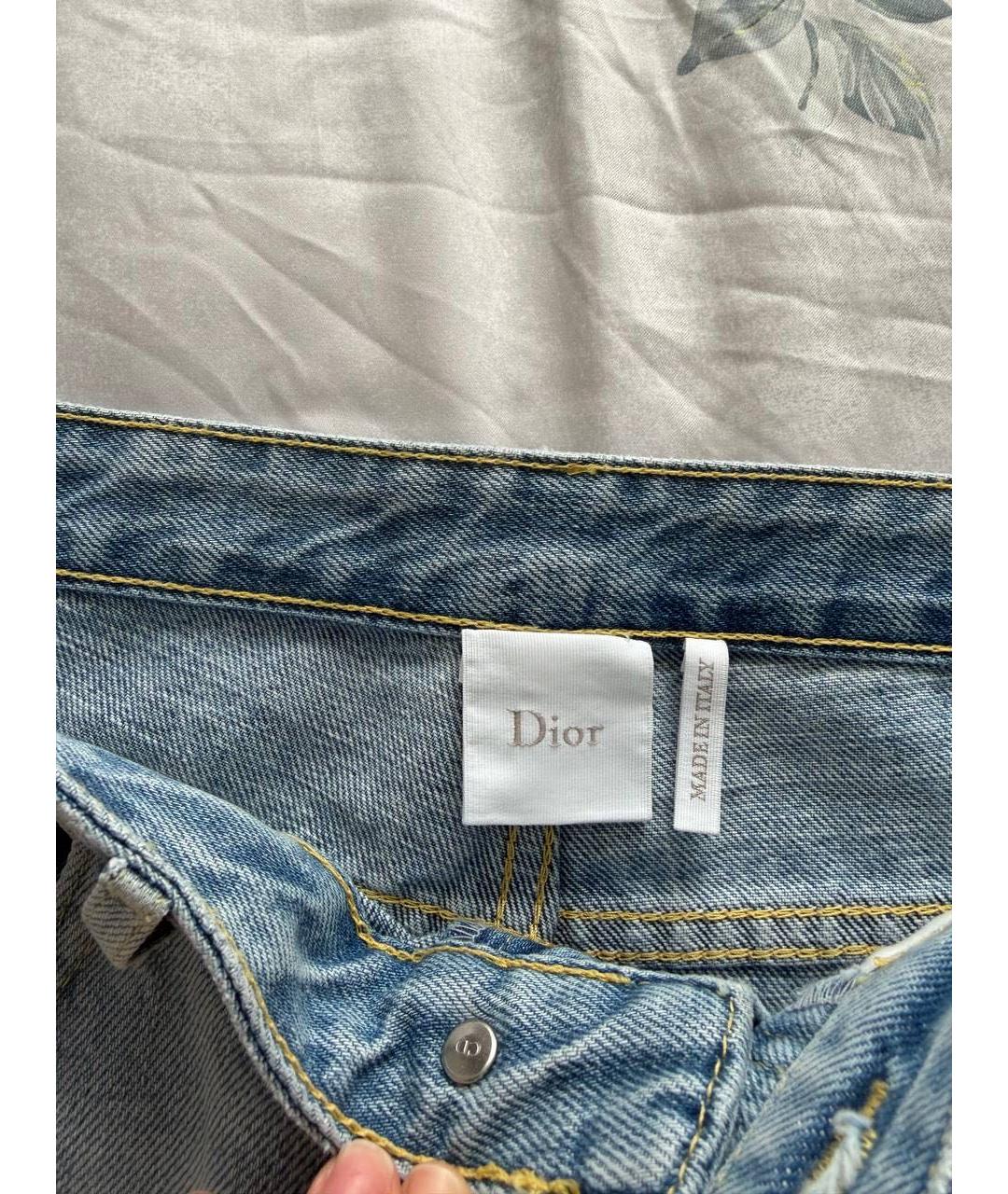 CHRISTIAN DIOR Голубые прямые джинсы, фото 3