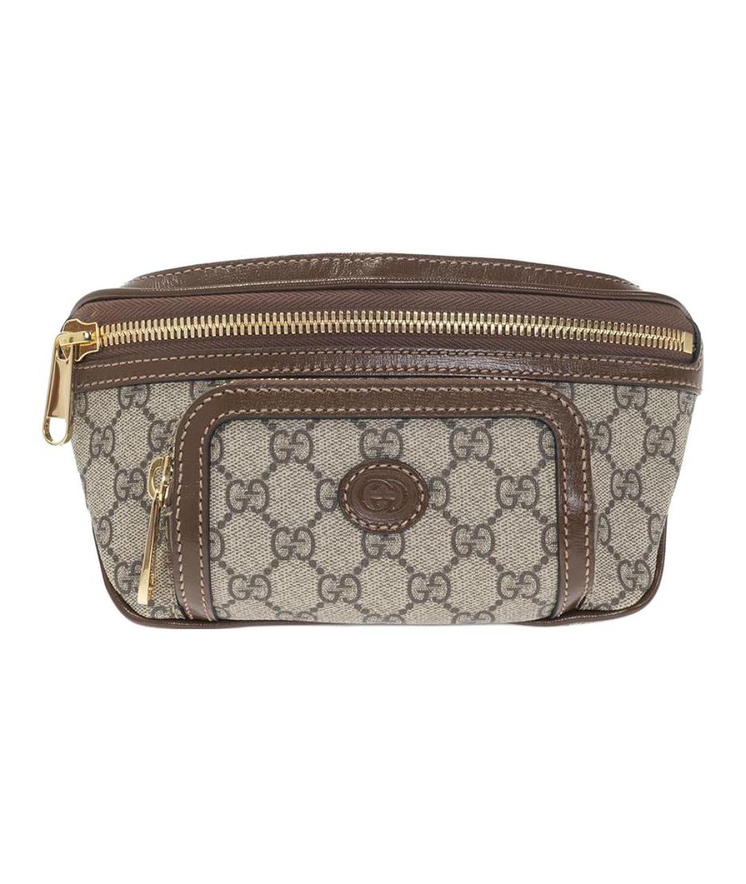 GUCCI Коричневая поясная сумка, фото 1