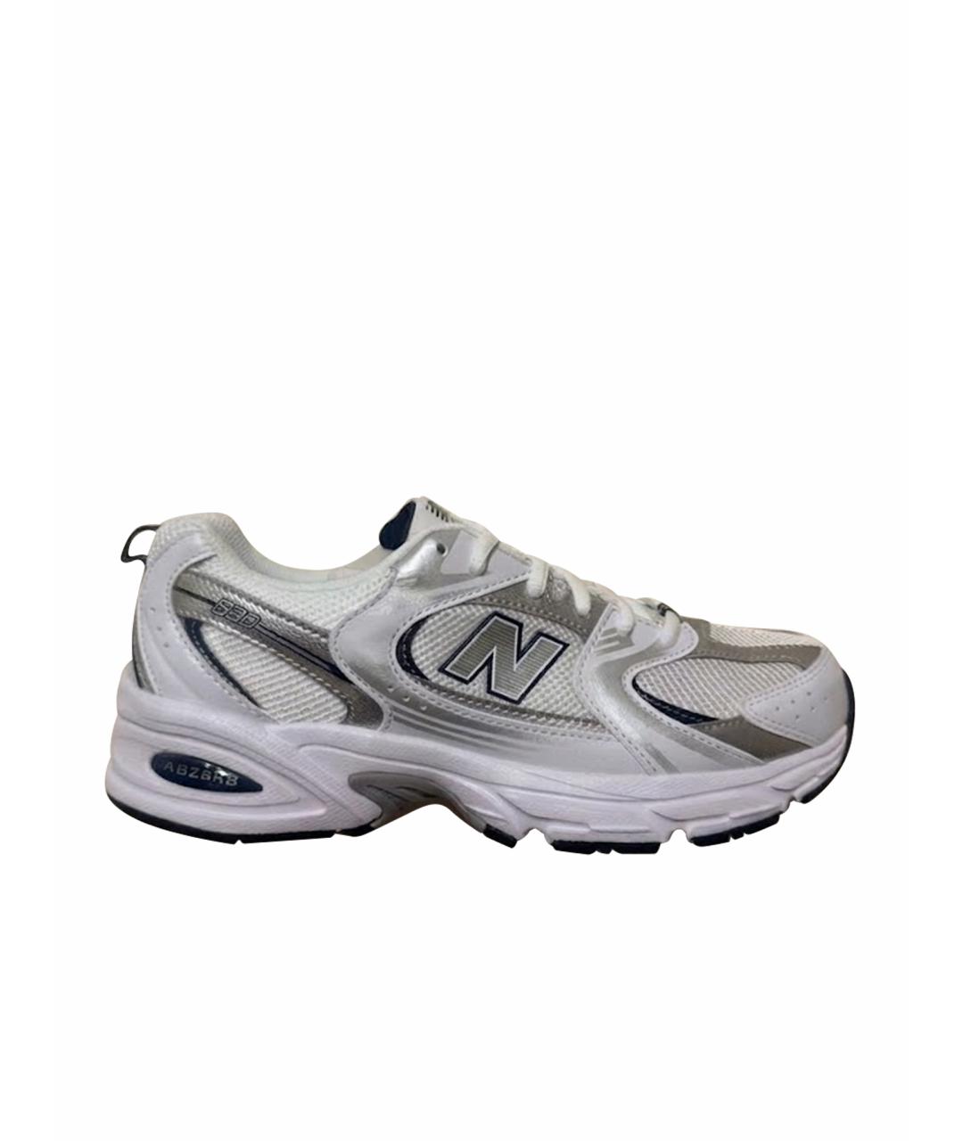 NEW BALANCE Белые текстильные кроссовки, фото 1