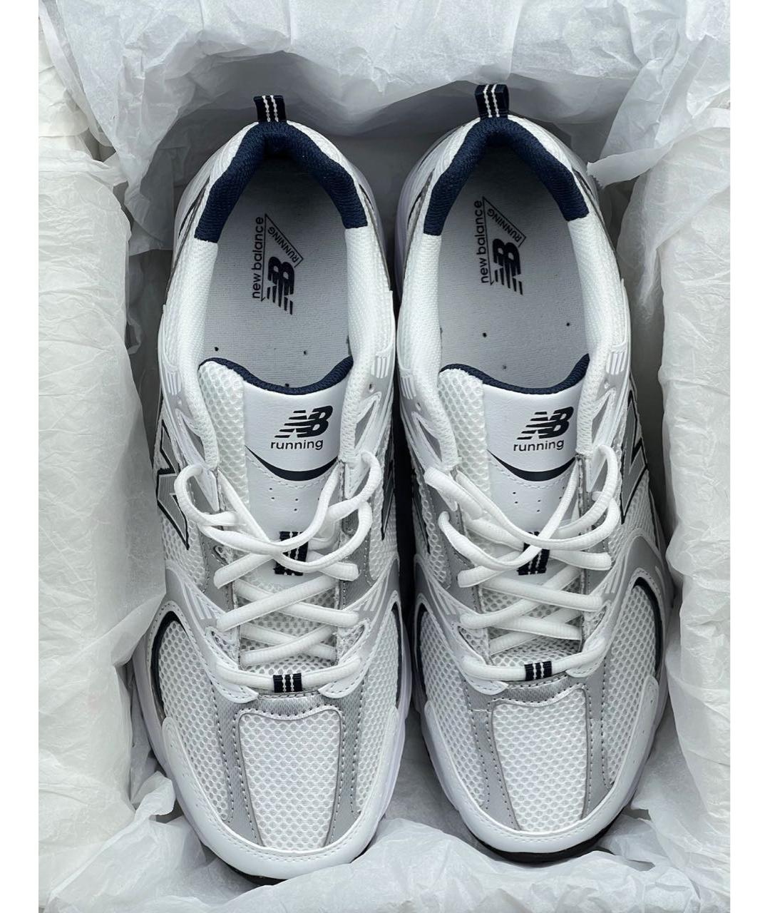 NEW BALANCE Белые текстильные кроссовки, фото 3