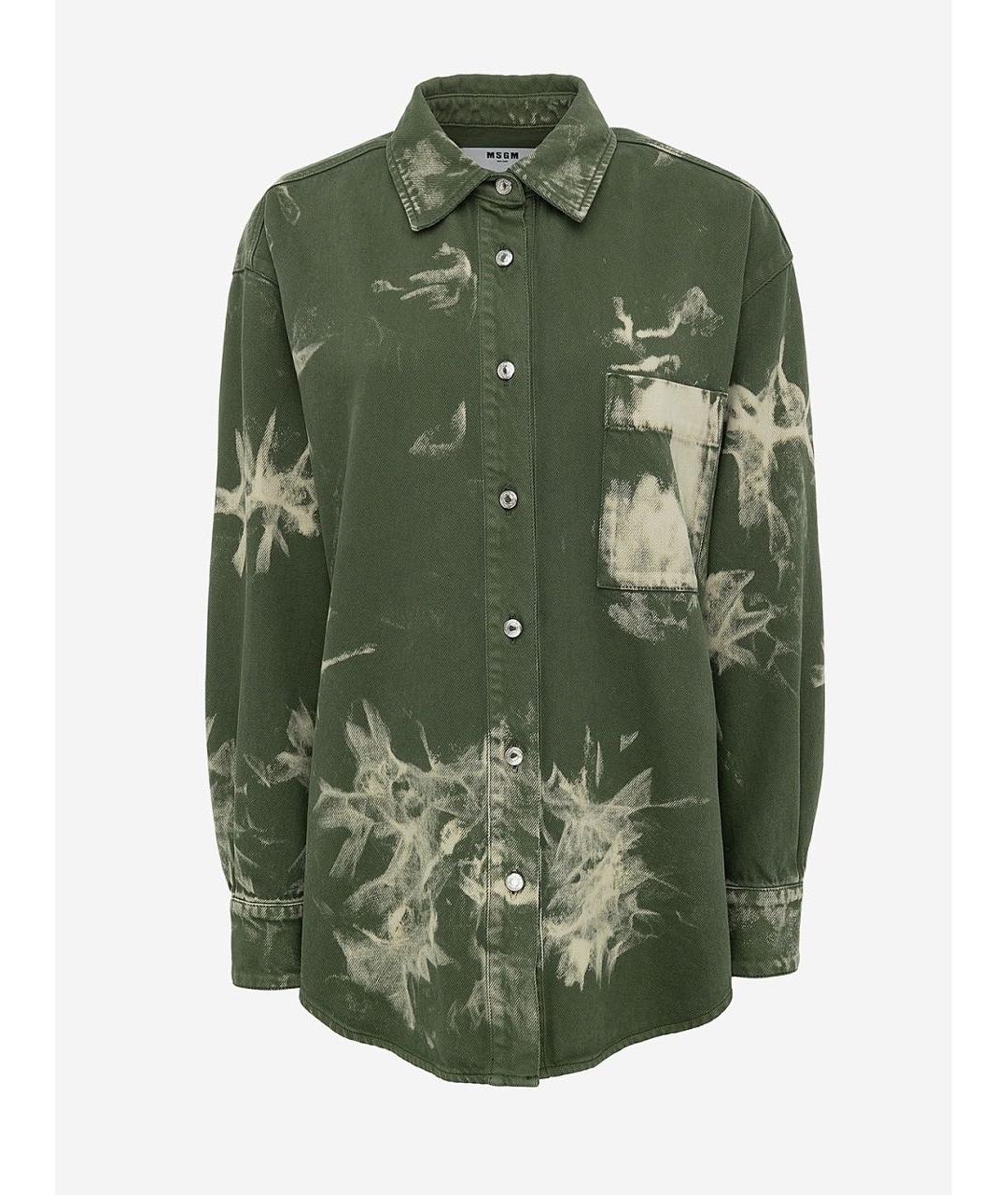 MSGM Хаки деним рубашка, фото 1