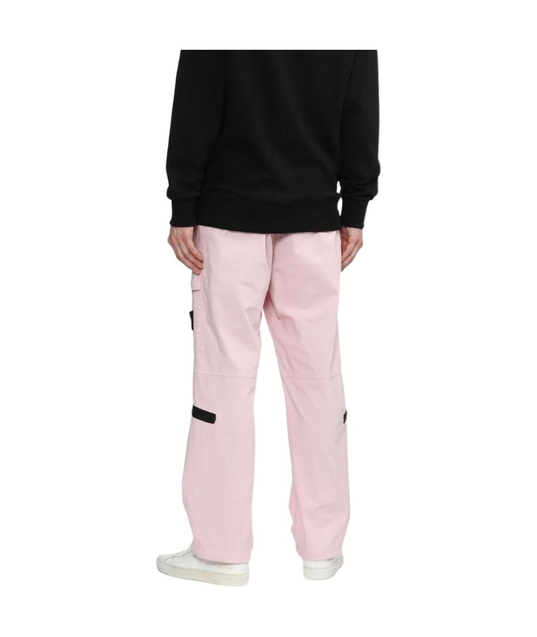 STONE ISLAND Розовые повседневные брюки, фото 5