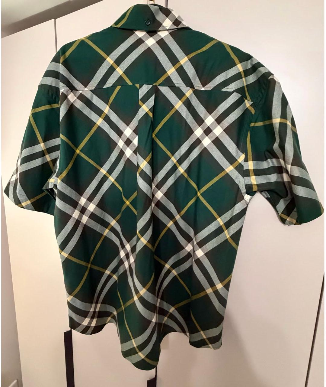 BURBERRY Зеленая хлопковая кэжуал рубашка, фото 2