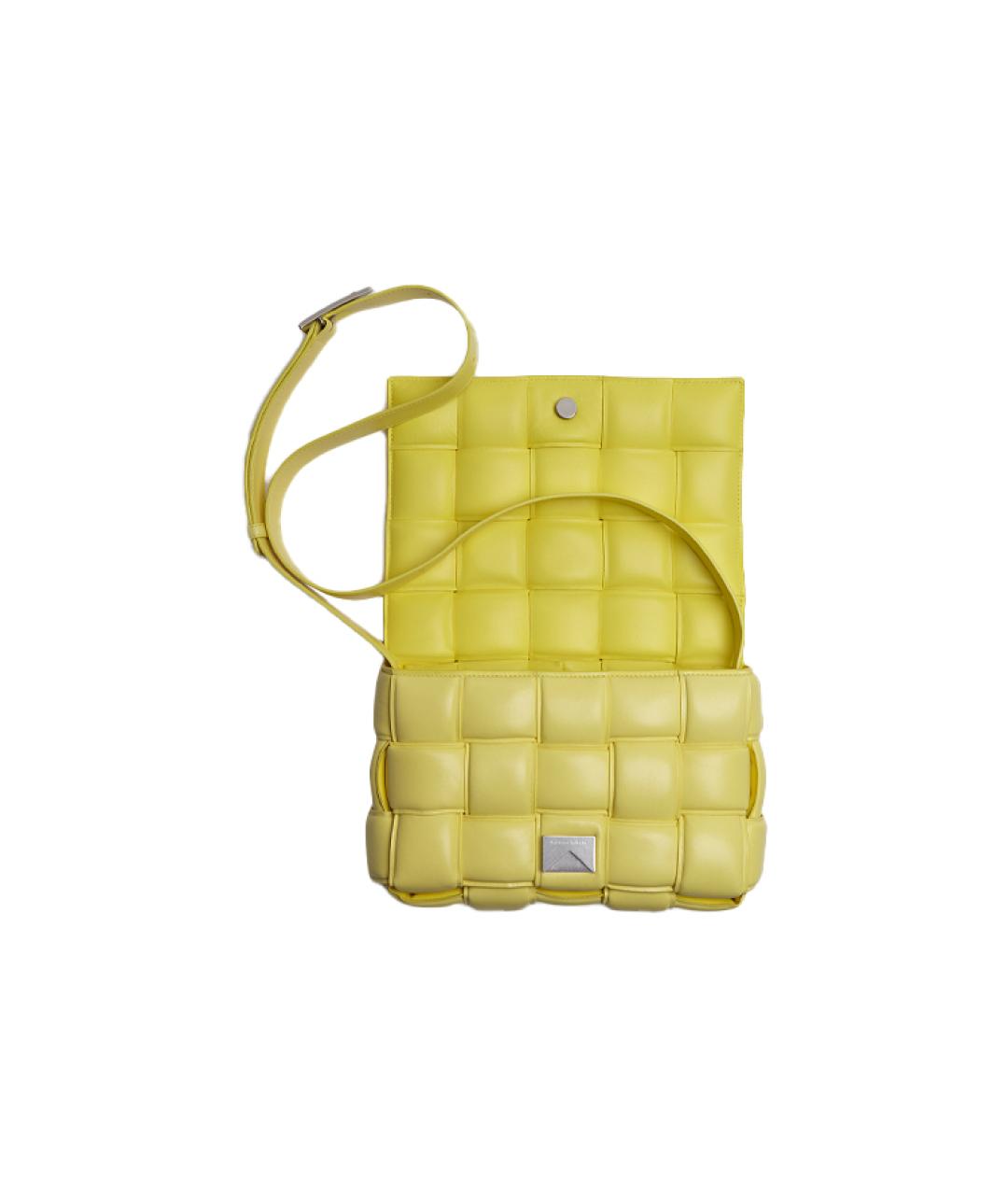BOTTEGA VENETA Желтая кожаная сумка через плечо, фото 2