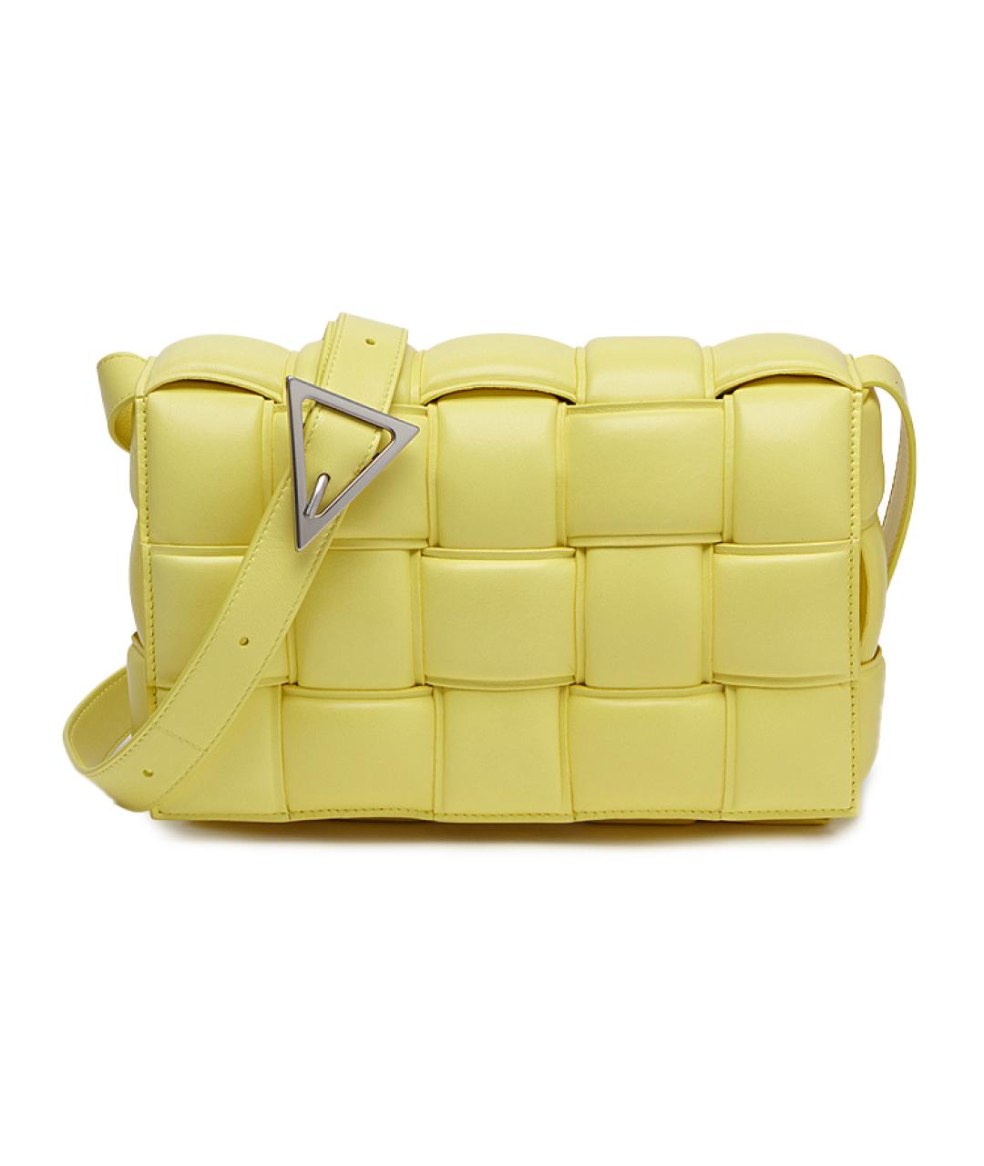 BOTTEGA VENETA Желтая кожаная сумка через плечо, фото 1