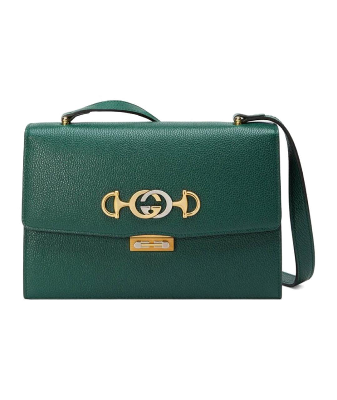 GUCCI Зеленая кожаная сумка через плечо, фото 1