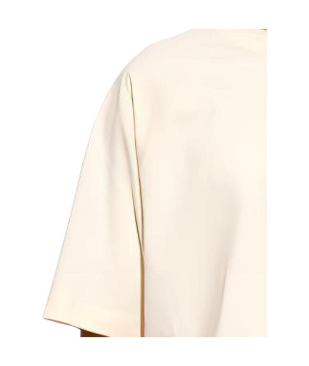 JACQUEMUS Желтая хлопковая футболка, фото 4