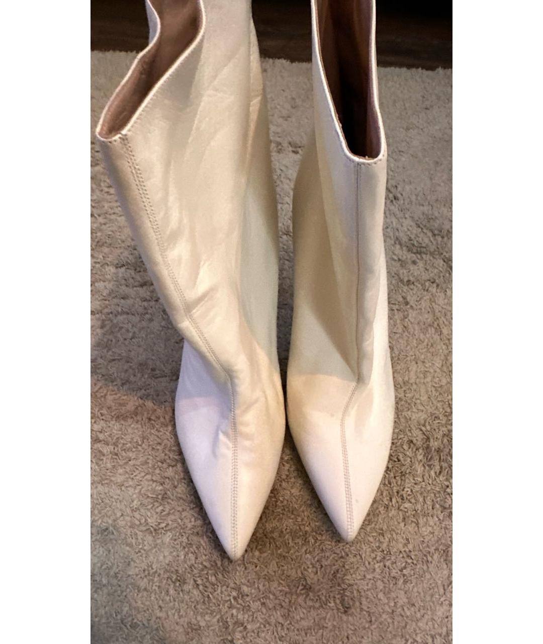 ALEXANDRE VAUTHIER Белые кожаные ботильоны, фото 2