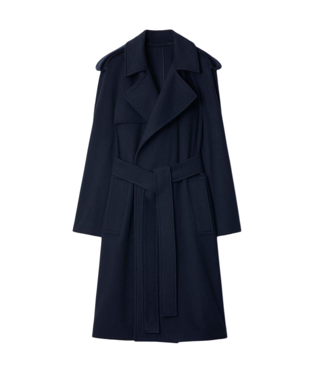 BURBERRY Темно-синее кашемировое пальто, фото 1