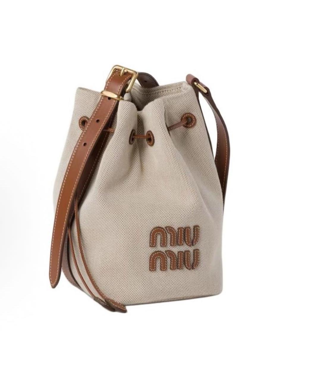 MIU MIU Бежевая сумка тоут, фото 2