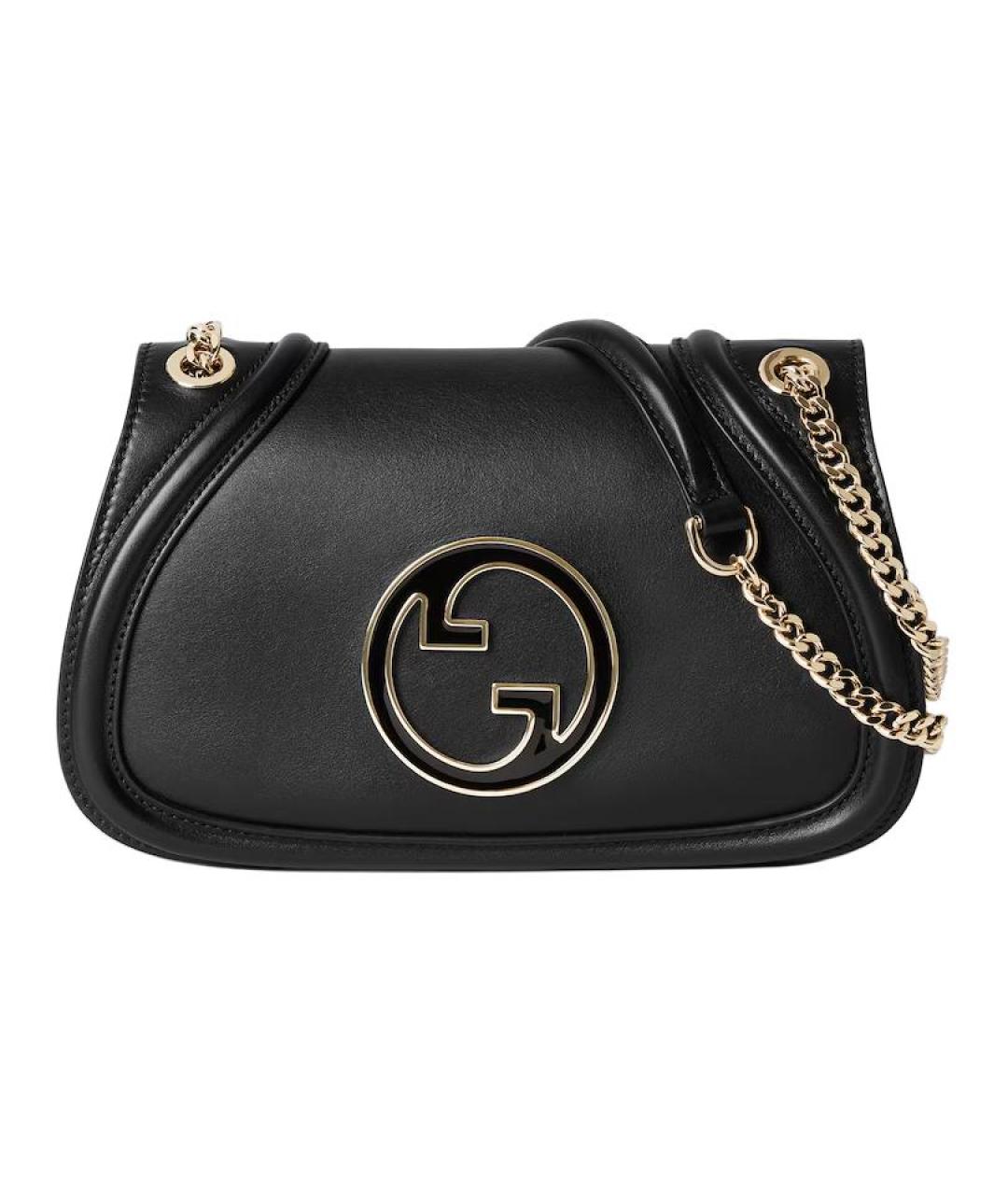 GUCCI Черная кожаная сумка через плечо, фото 1