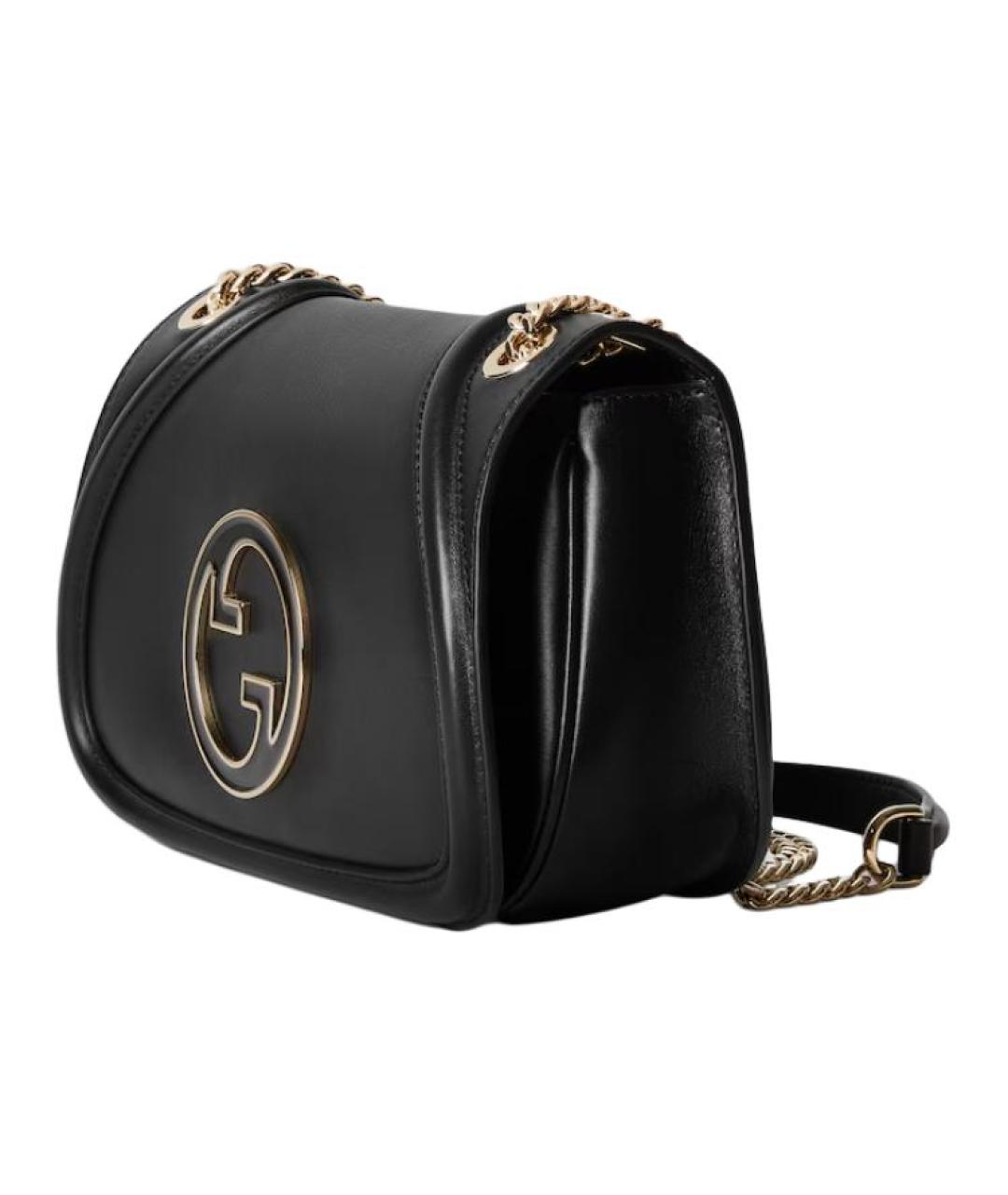 GUCCI Черная кожаная сумка через плечо, фото 2