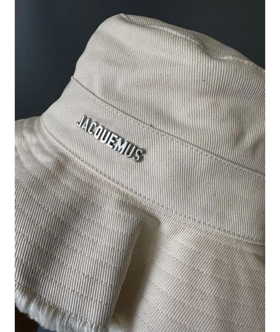 JACQUEMUS Бежевая хлопковая панама, фото 4