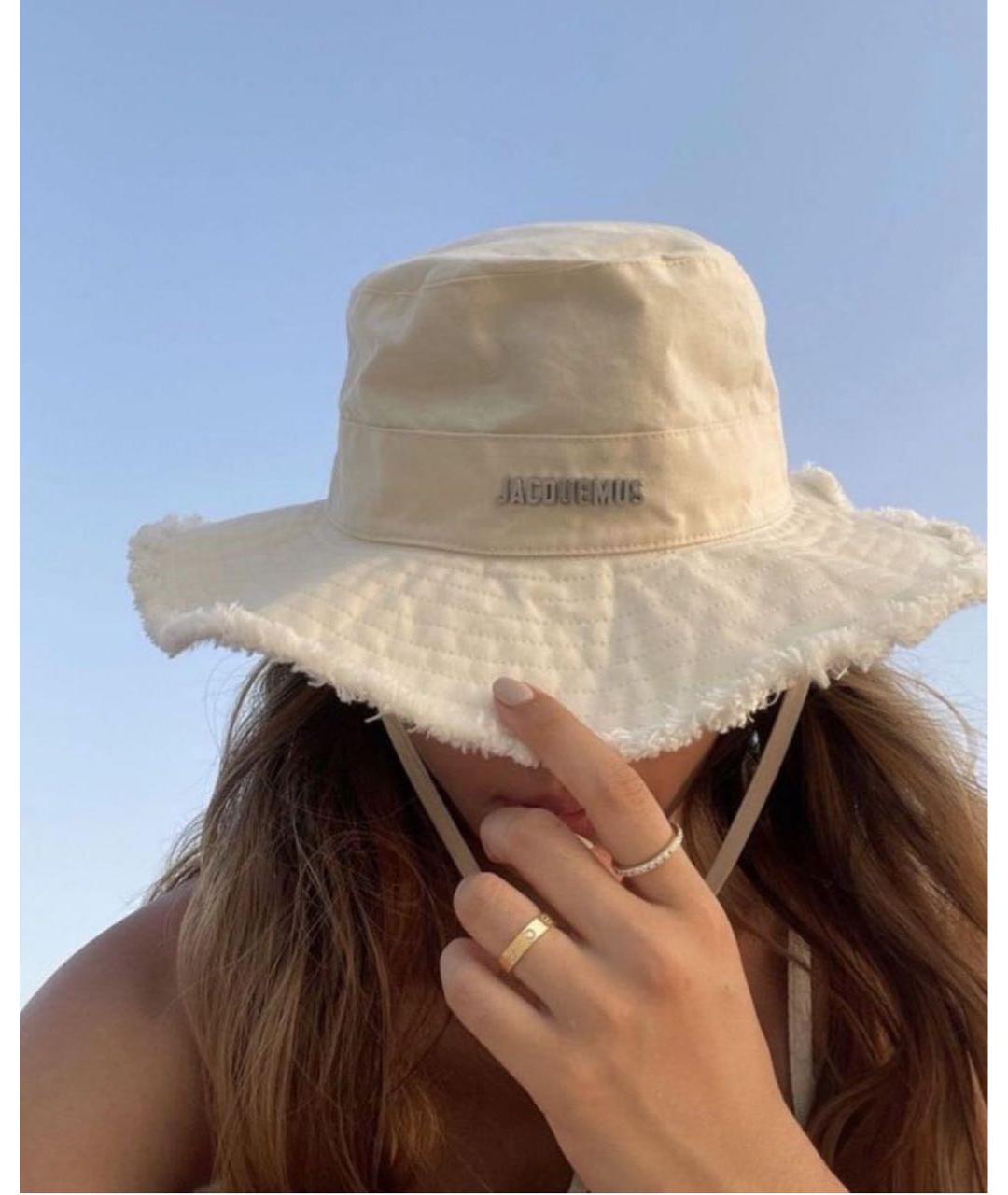 JACQUEMUS Бежевая хлопковая панама, фото 6