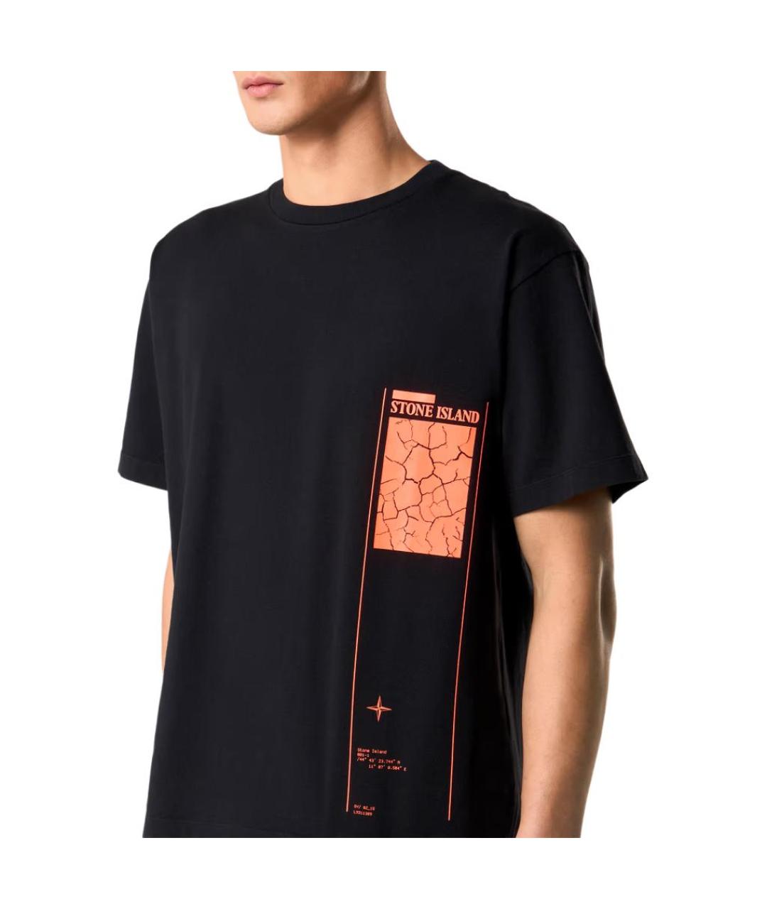 STONE ISLAND Черная футболка, фото 5