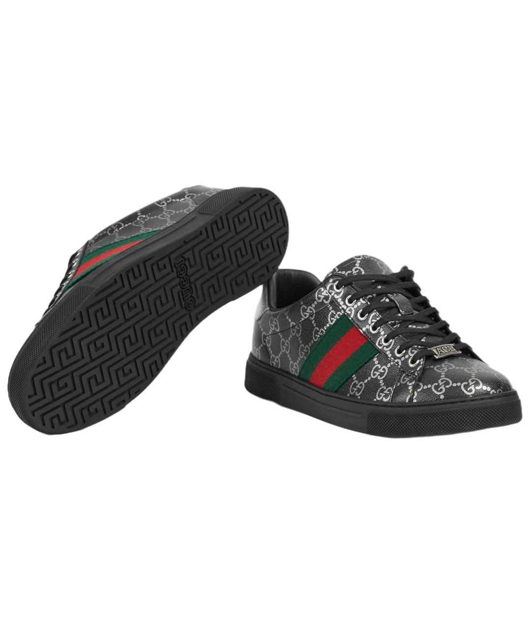 GUCCI Черные низкие кроссовки / кеды, фото 5