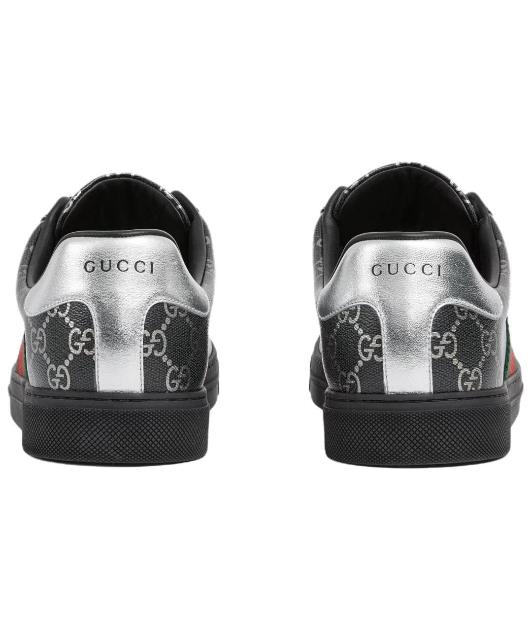 GUCCI Черные низкие кроссовки / кеды, фото 4