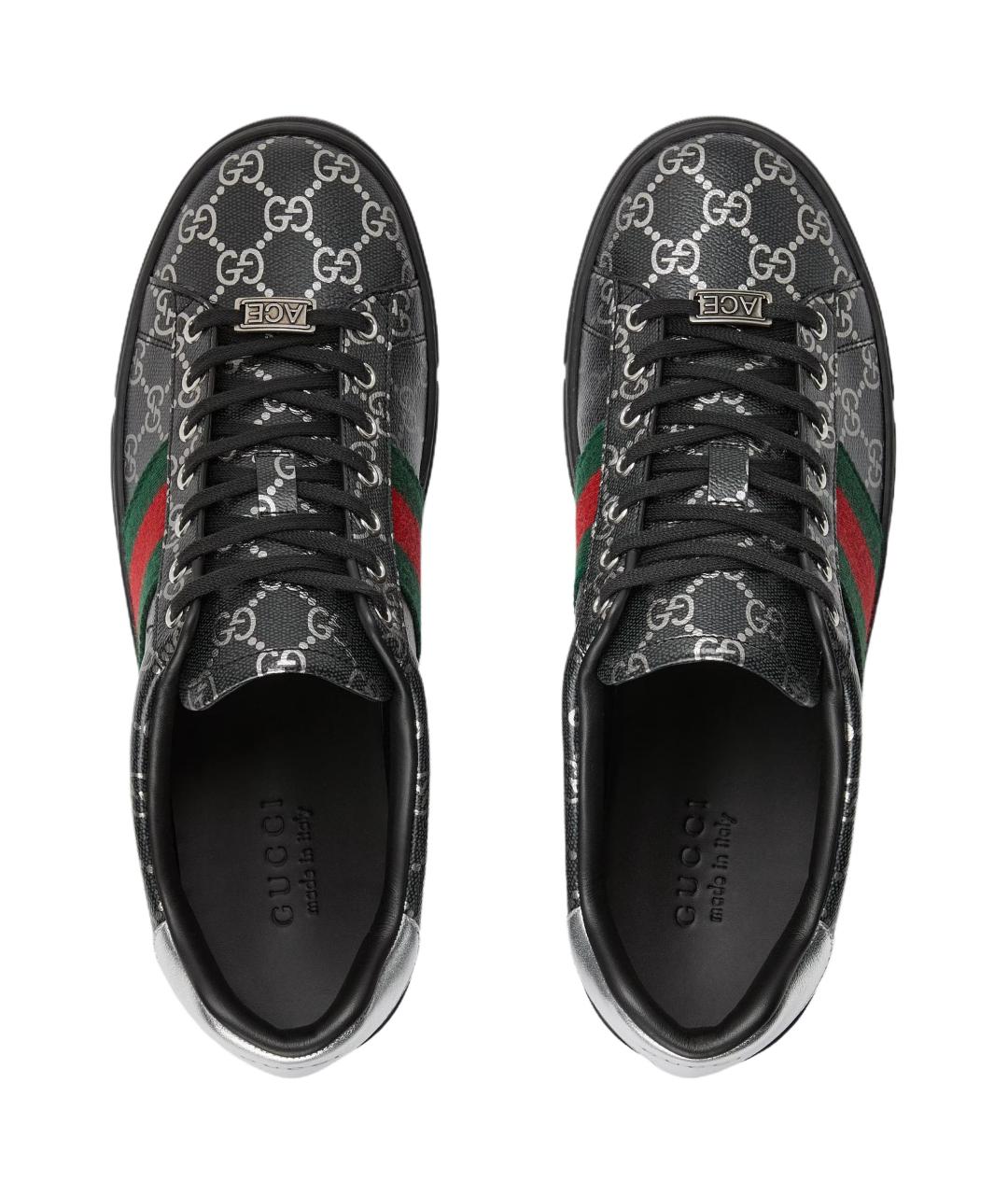 GUCCI Черные низкие кроссовки / кеды, фото 3