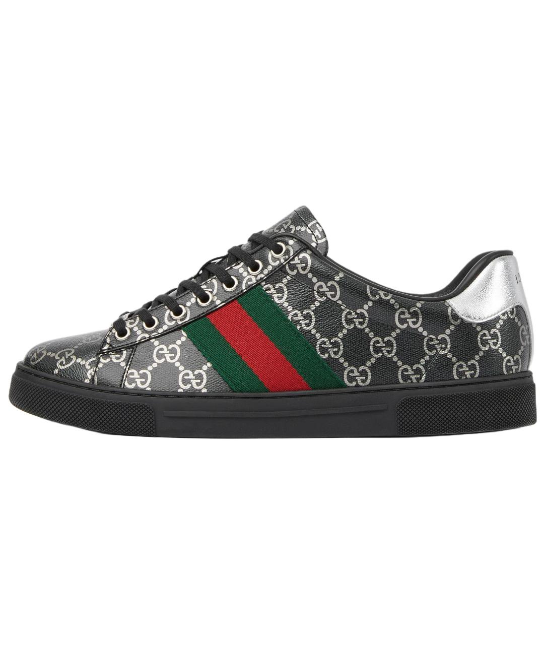 GUCCI Черные низкие кроссовки / кеды, фото 6