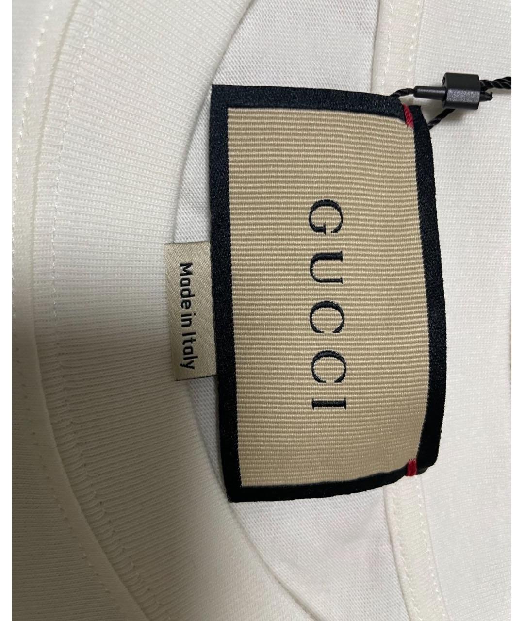 GUCCI Белая футболка, фото 8