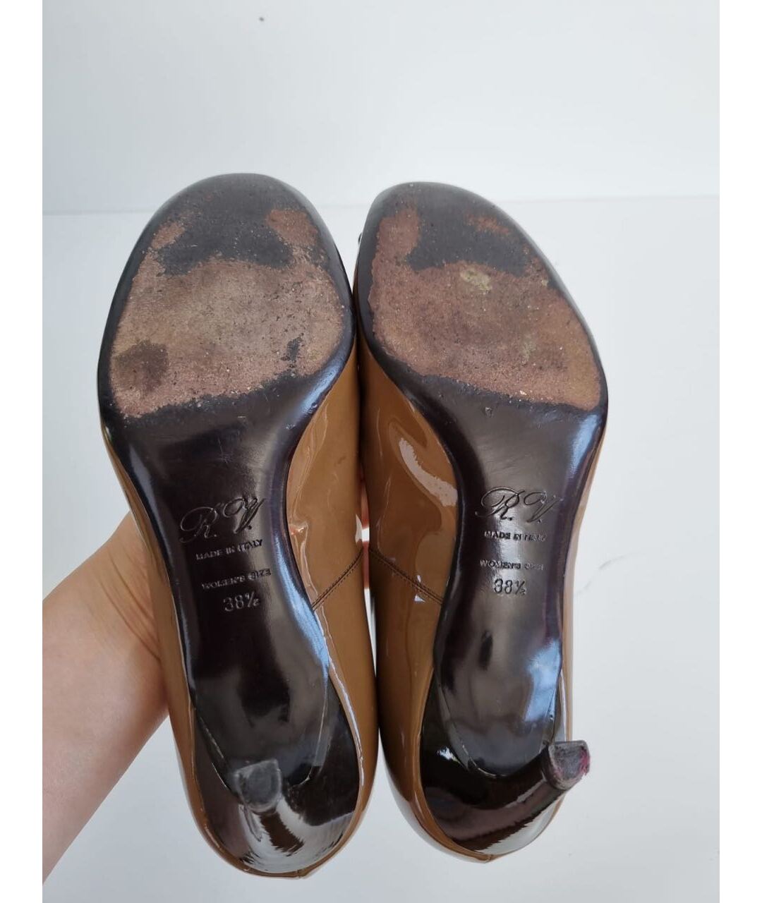 ROGER VIVIER Коричневые туфли из лакированной кожи, фото 6